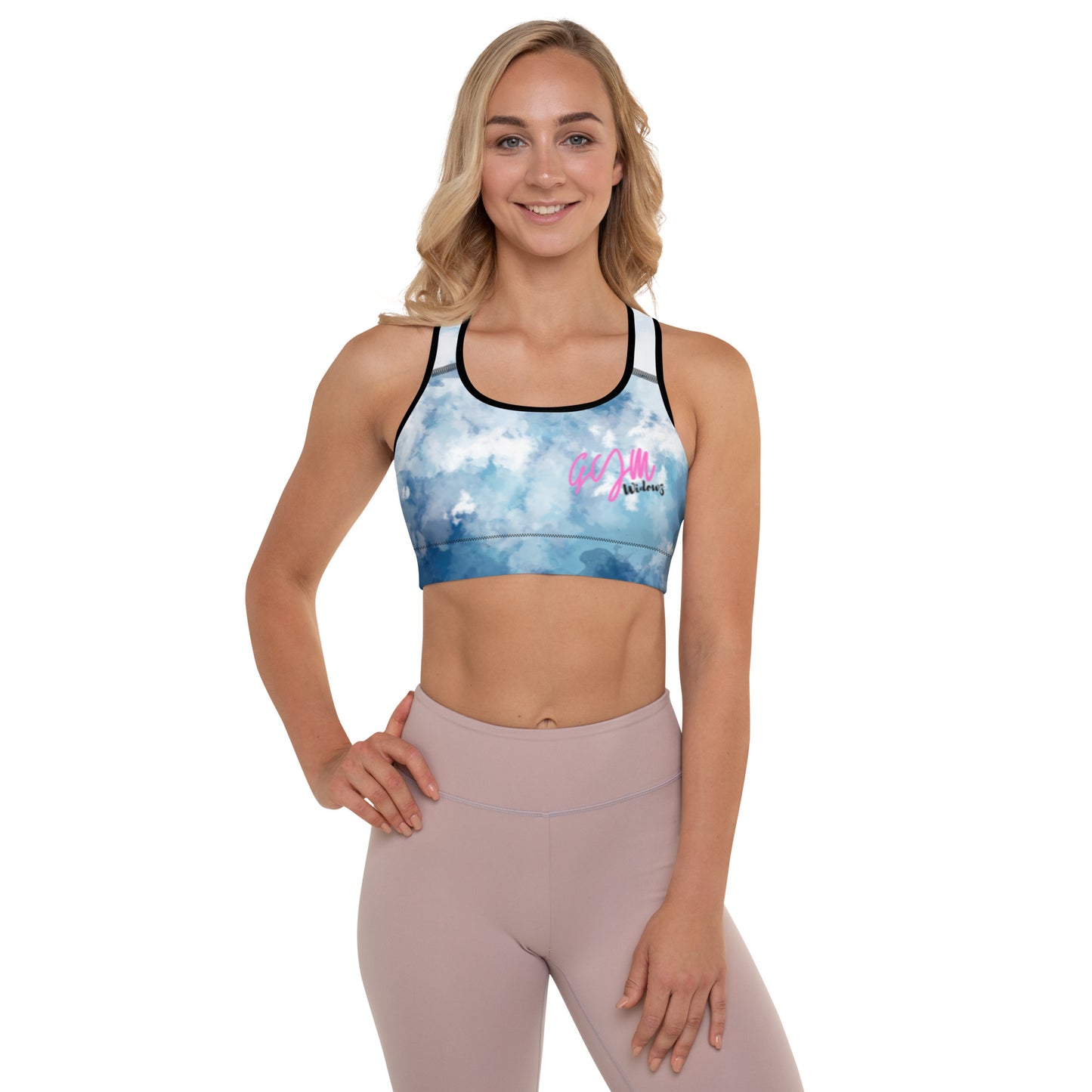 GymWidowz Padded Sports Bra - Watercolour