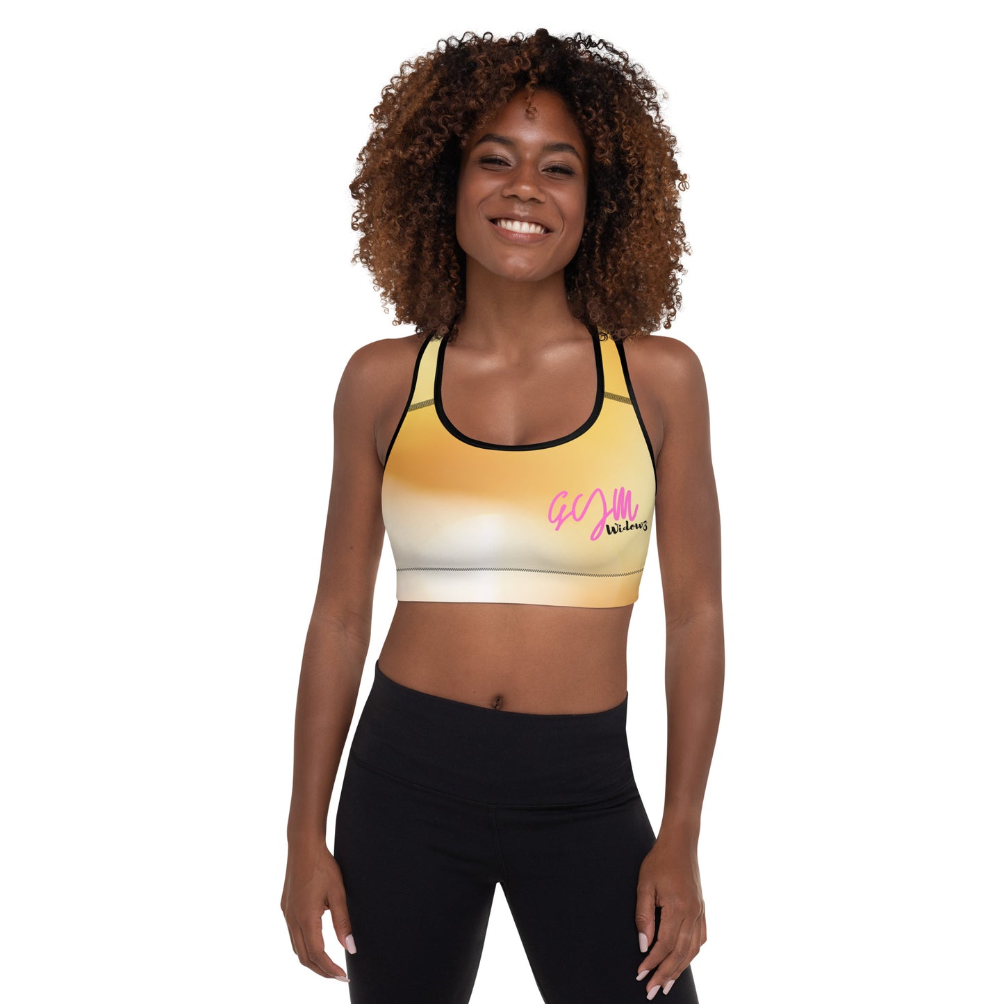 GymWidowz Padded Sports Bra - Morning Sunrise
