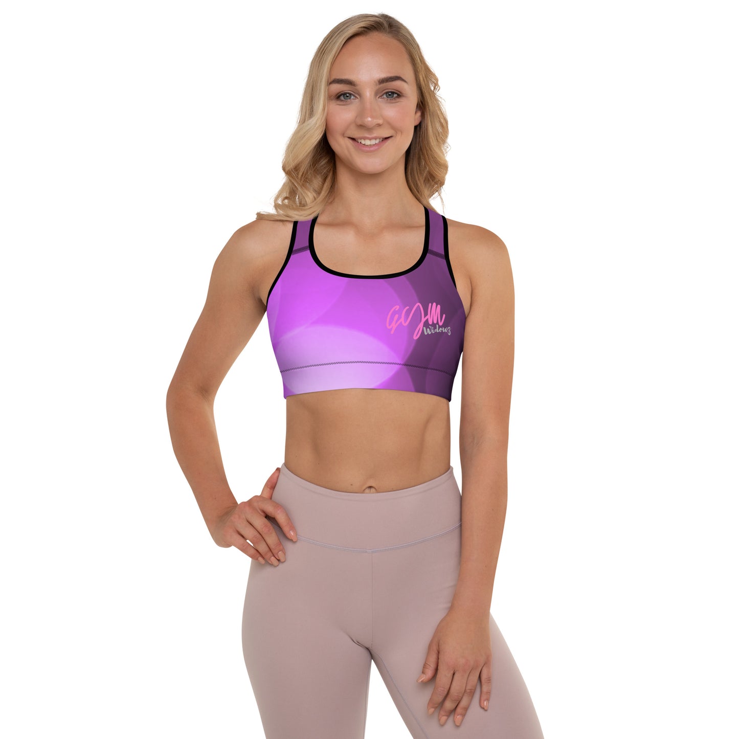 GymWidowz Padded Sports Bra - Shades of Purple