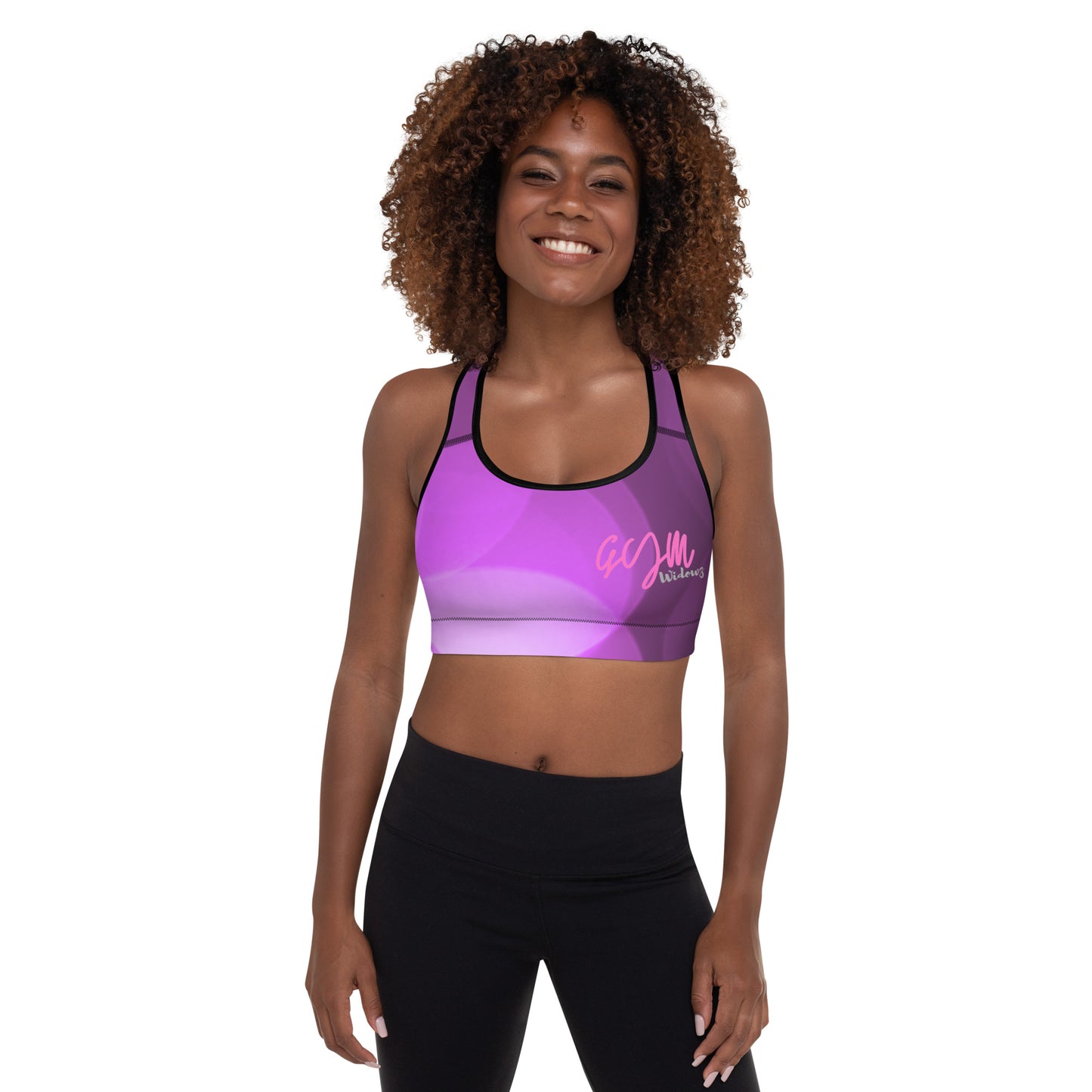 GymWidowz Padded Sports Bra - Shades of Purple