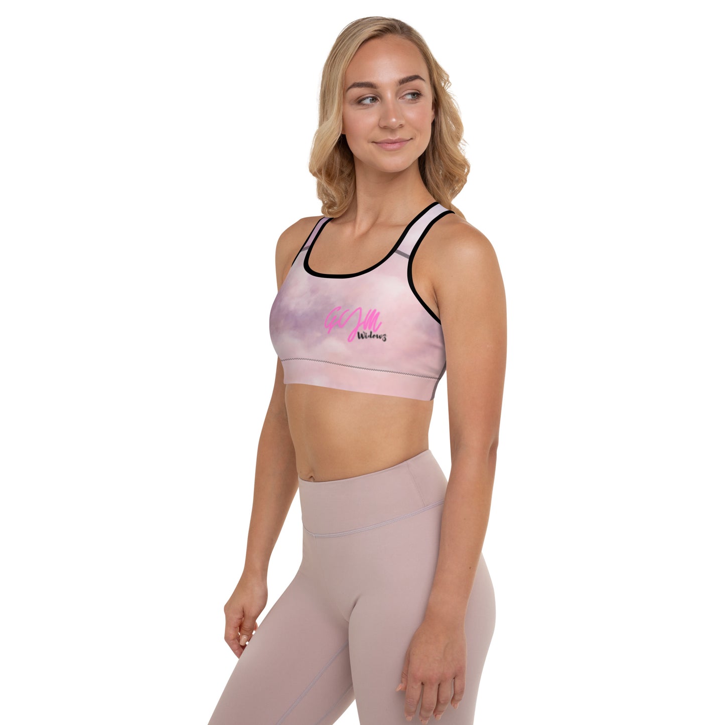 GymWidowz Padded Sports Bra - Clouds
