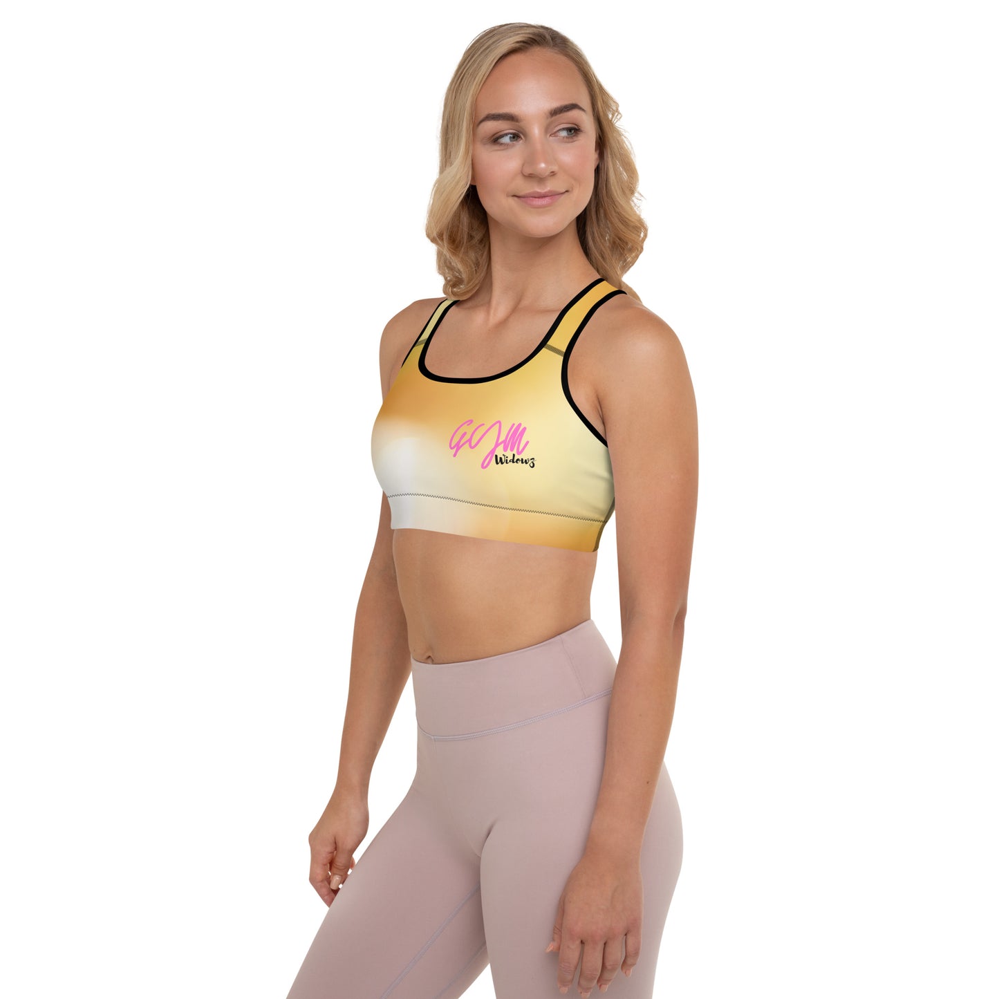 GymWidowz Padded Sports Bra - Morning Sunrise