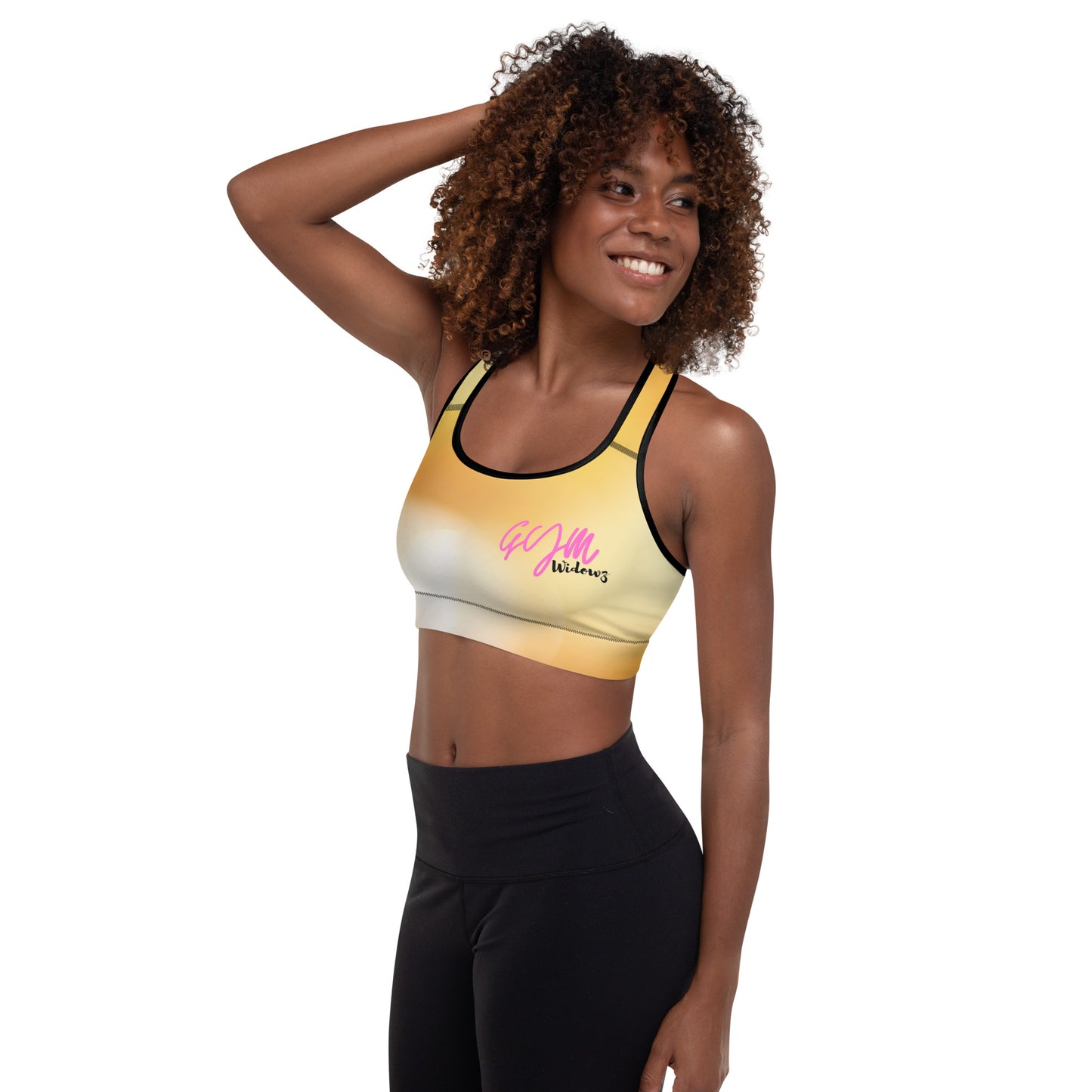 GymWidowz Padded Sports Bra - Morning Sunrise