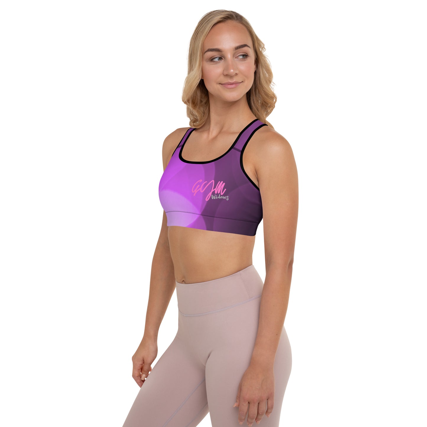 GymWidowz Padded Sports Bra - Shades of Purple