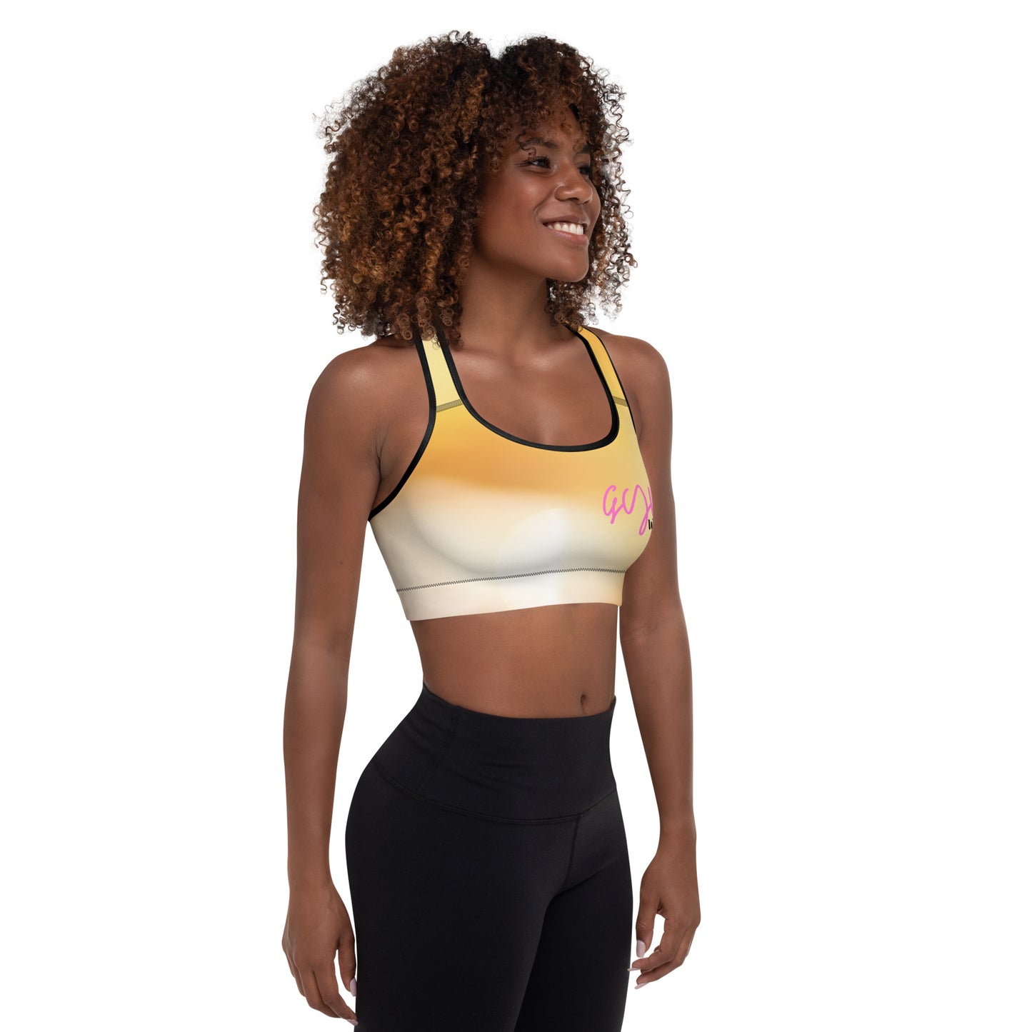 GymWidowz Padded Sports Bra - Morning Sunrise