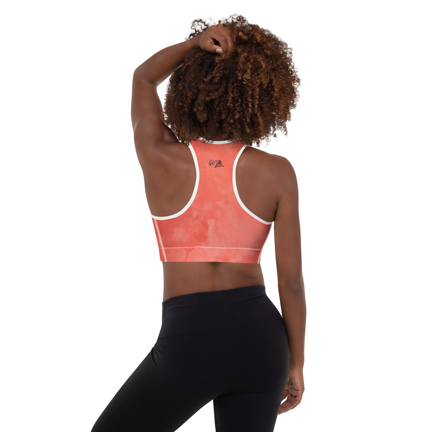 GymWidowz Padded Sports Bra - Coral