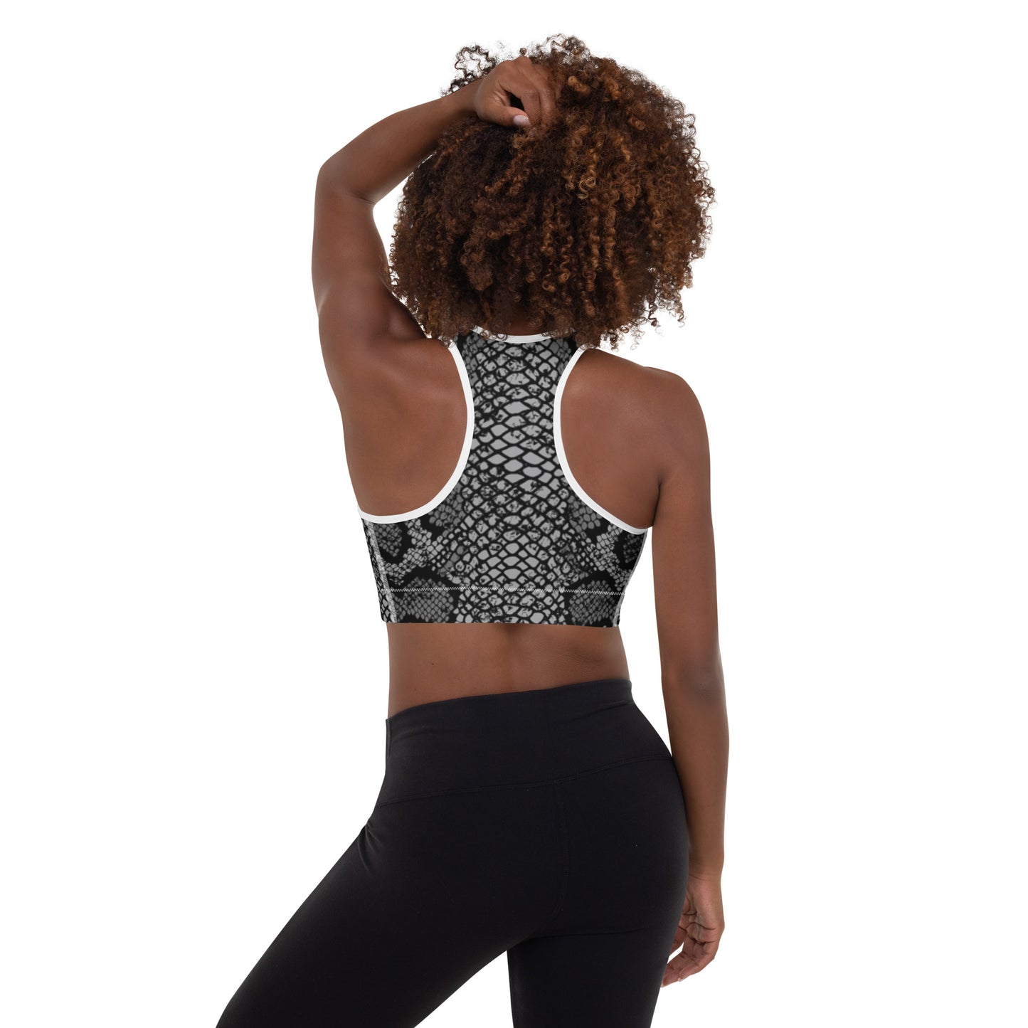 GymWidowz Padded Sports Bra - Snakeskin