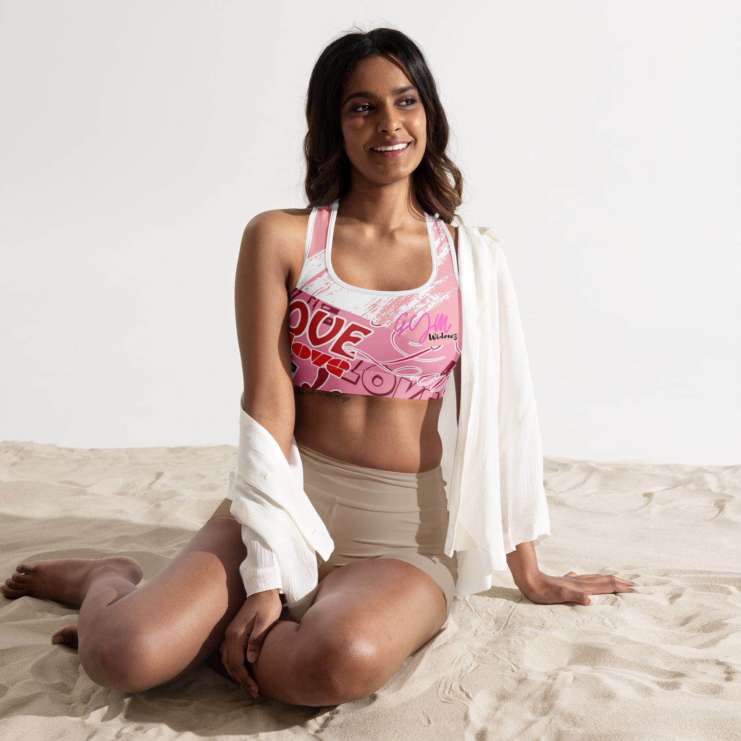 GymWidowz Padded Sports Bra - Love Collection