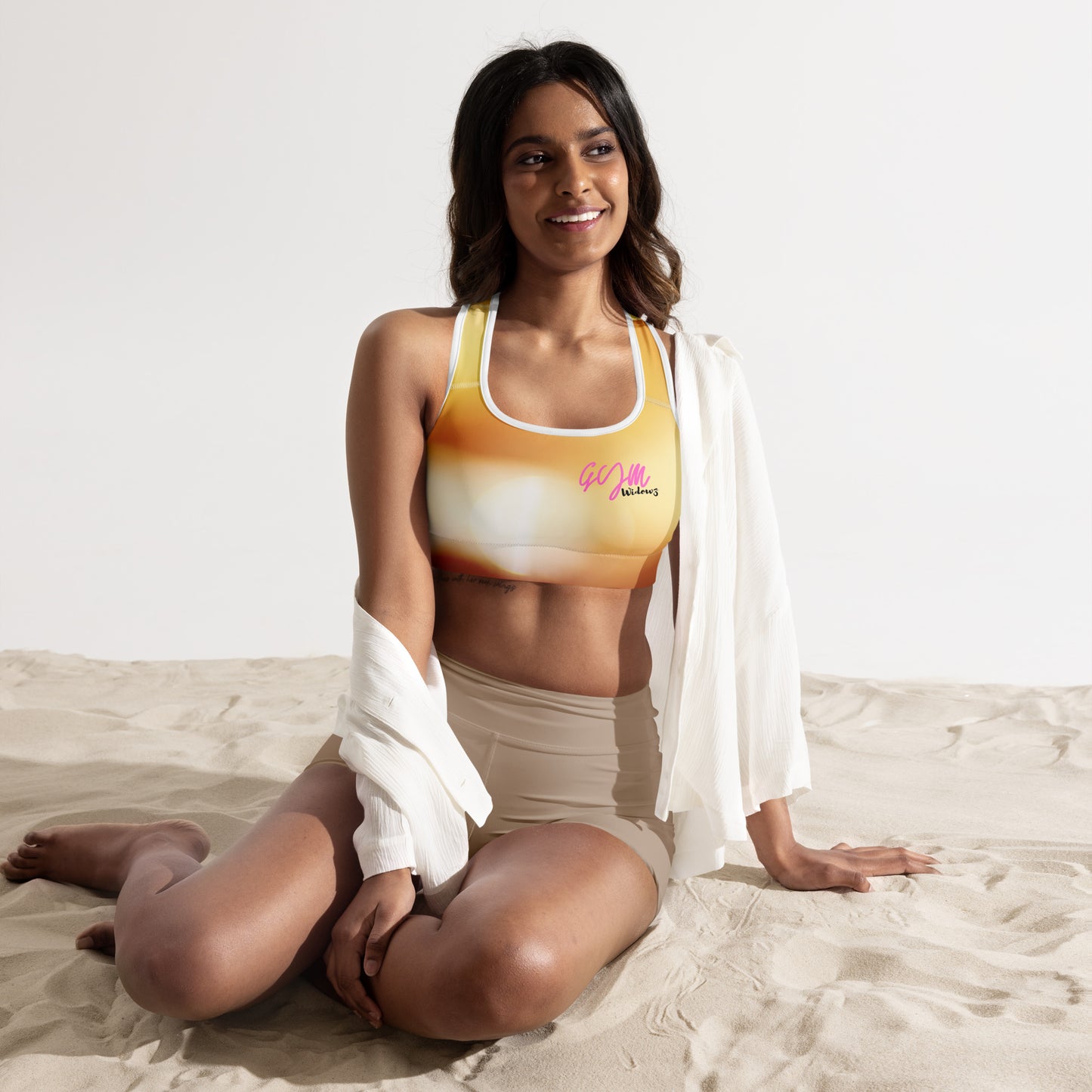 GymWidowz Padded Sports Bra - Morning Sunrise