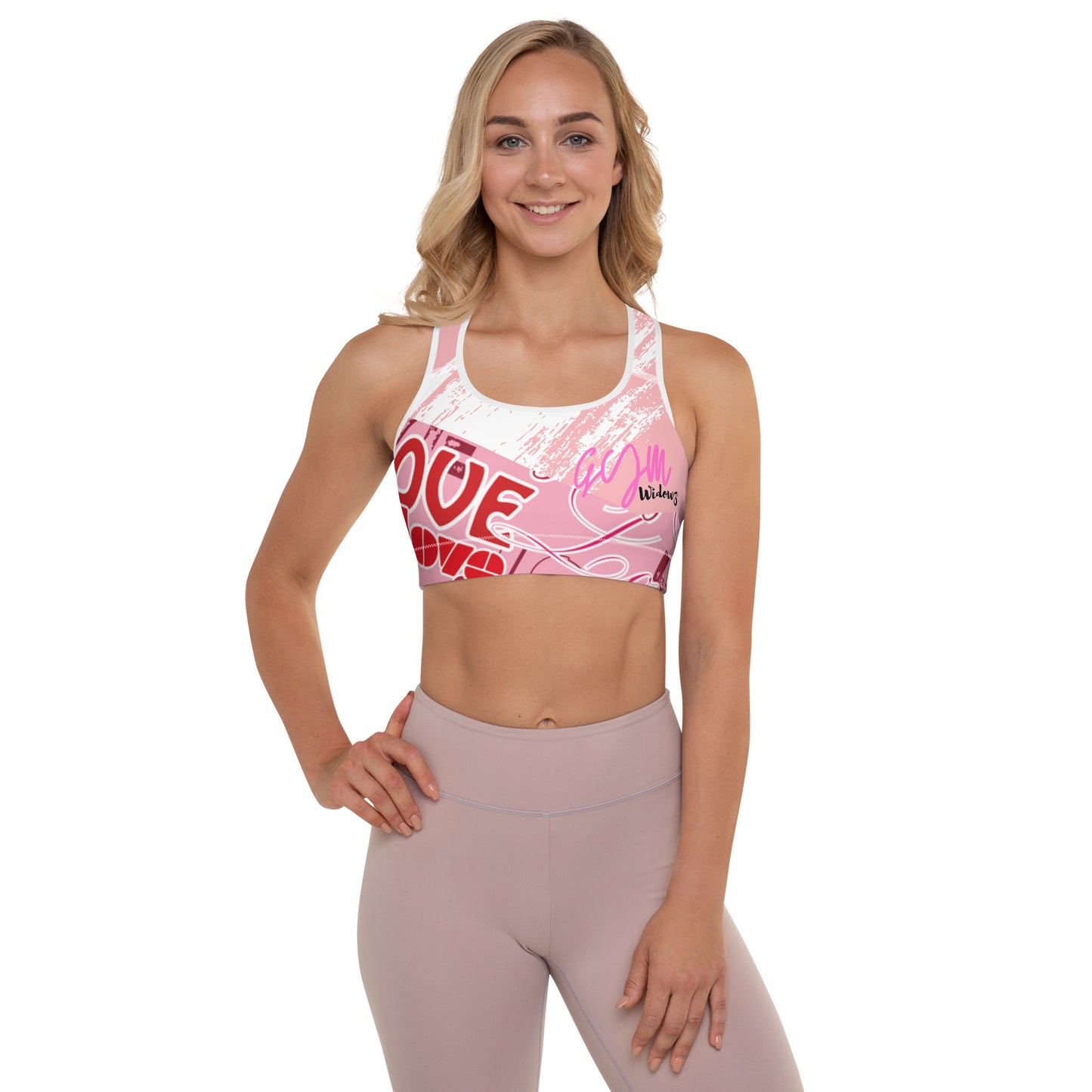 GymWidowz Padded Sports Bra - Love Collection