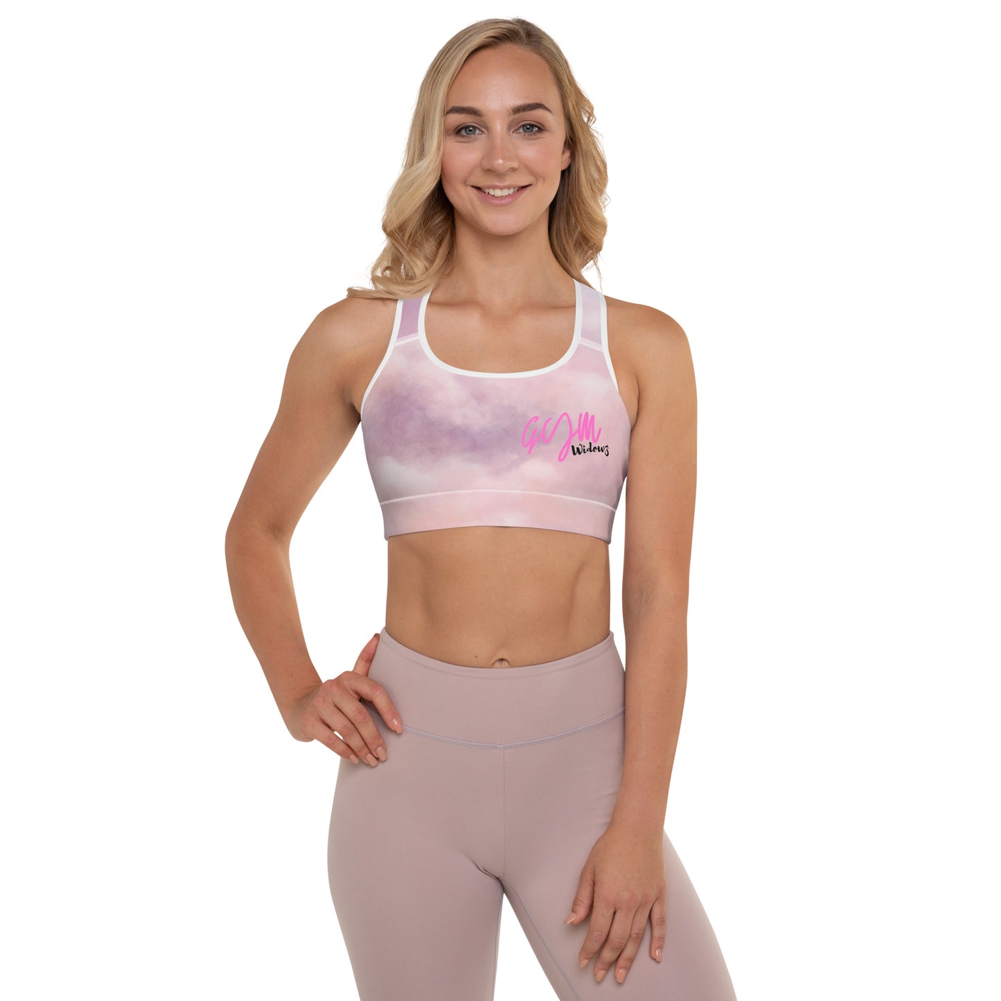 GymWidowz Padded Sports Bra - Clouds