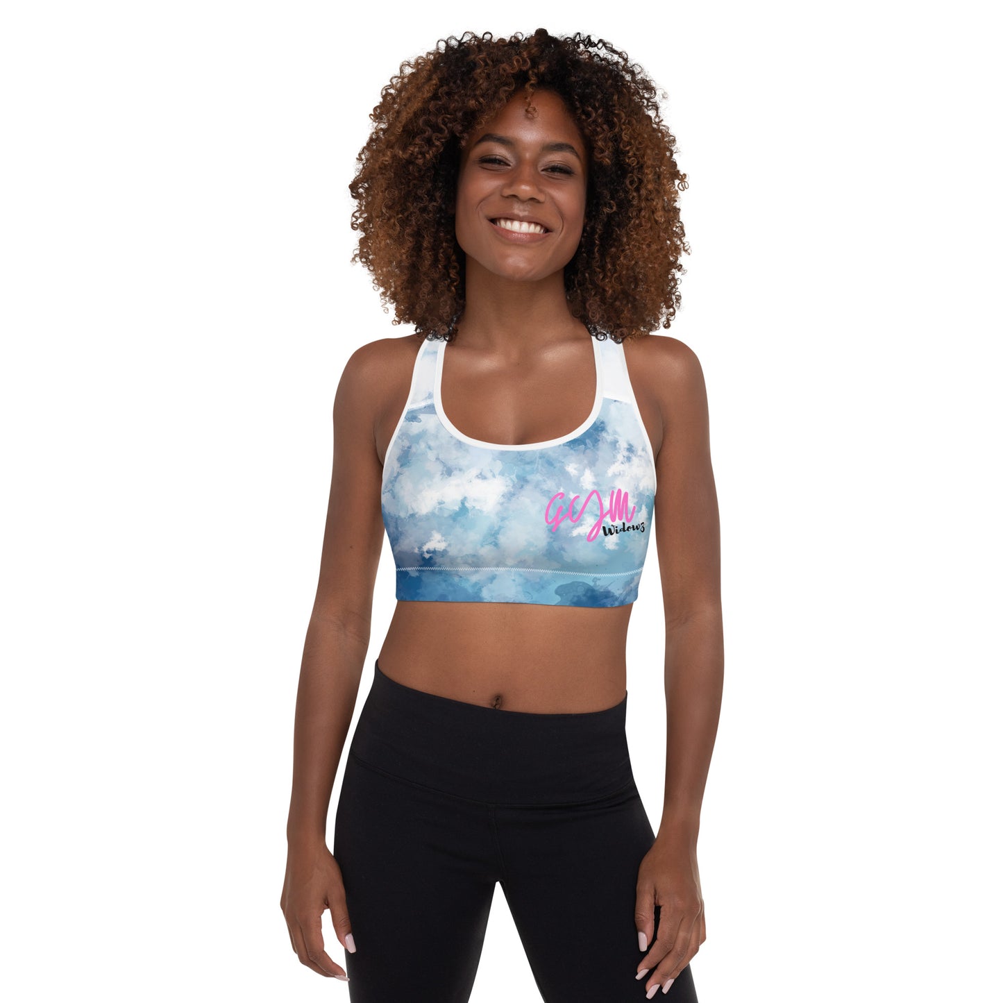 GymWidowz Padded Sports Bra - Watercolour
