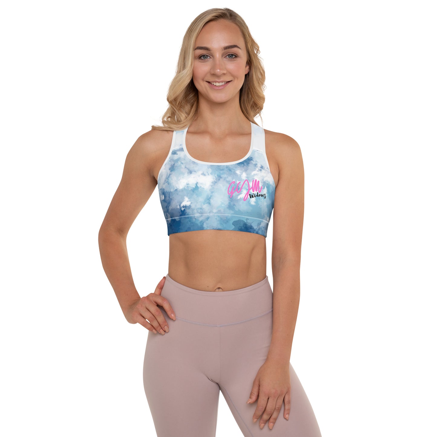 GymWidowz Padded Sports Bra - Watercolour