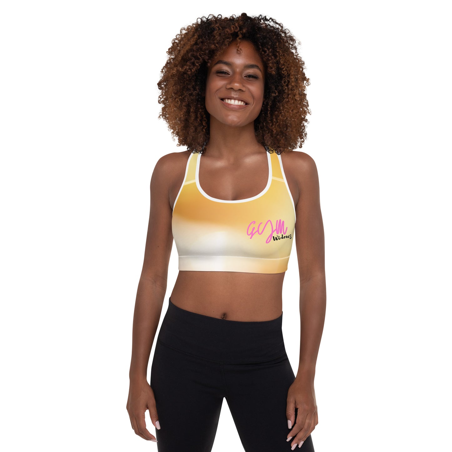 GymWidowz Padded Sports Bra - Morning Sunrise