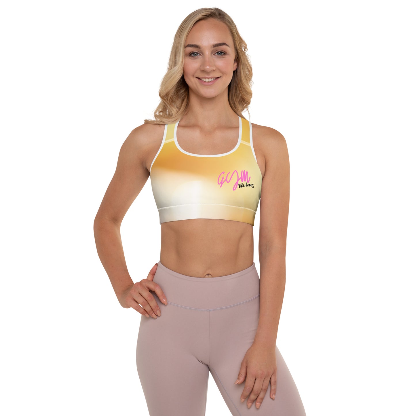 GymWidowz Padded Sports Bra - Morning Sunrise