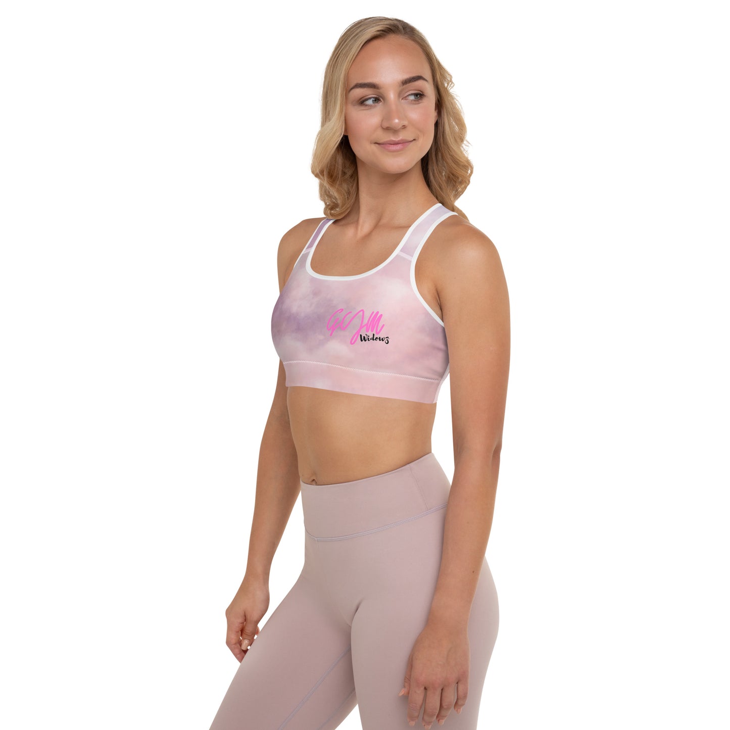 GymWidowz Padded Sports Bra - Clouds