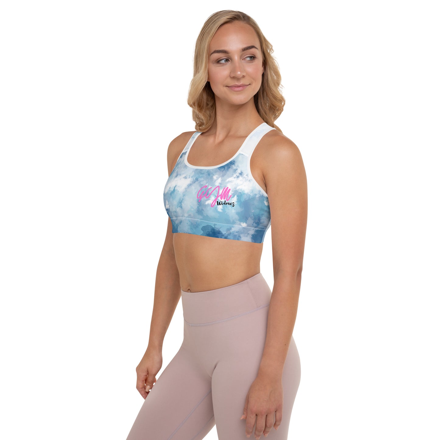 GymWidowz Padded Sports Bra - Watercolour