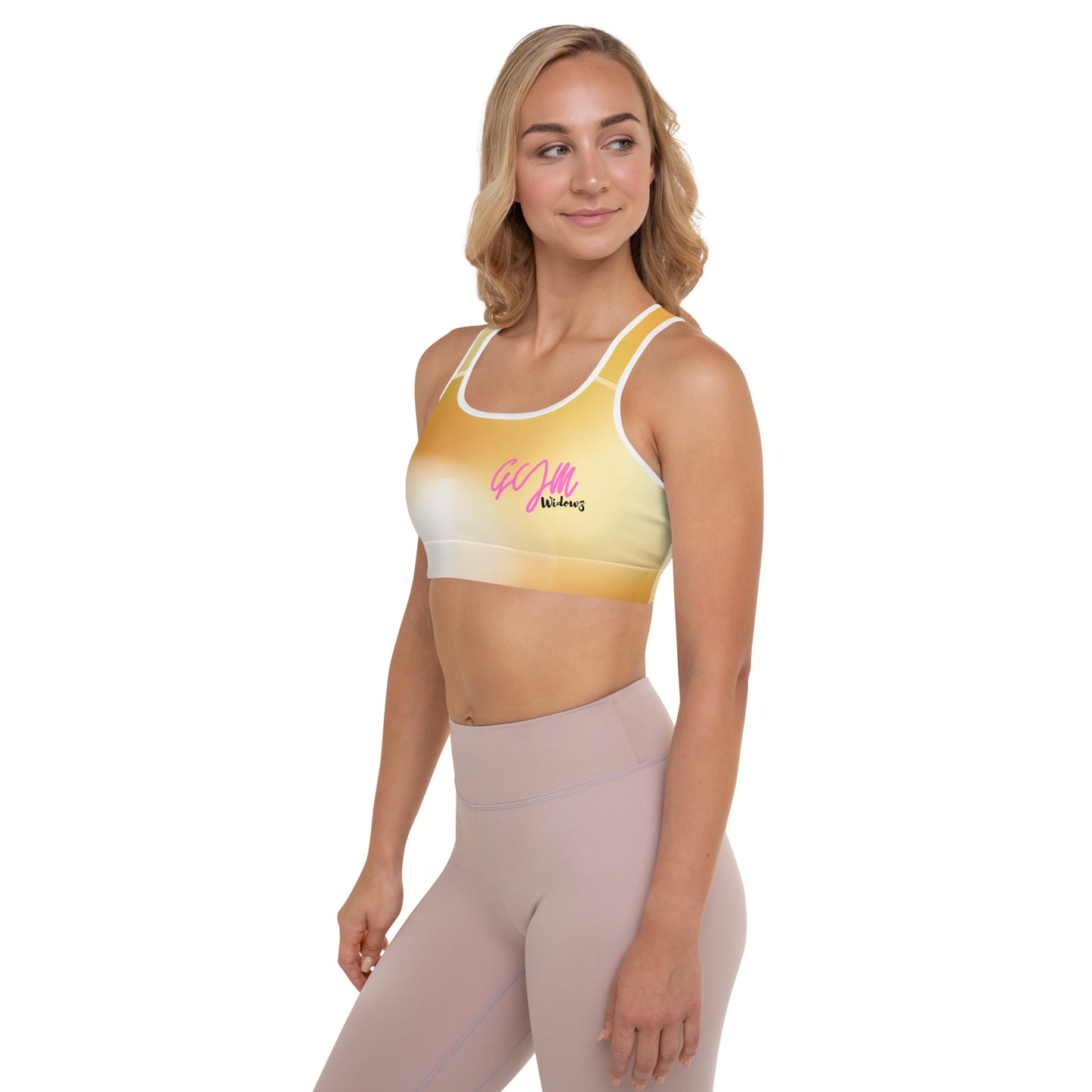 GymWidowz Padded Sports Bra - Morning Sunrise
