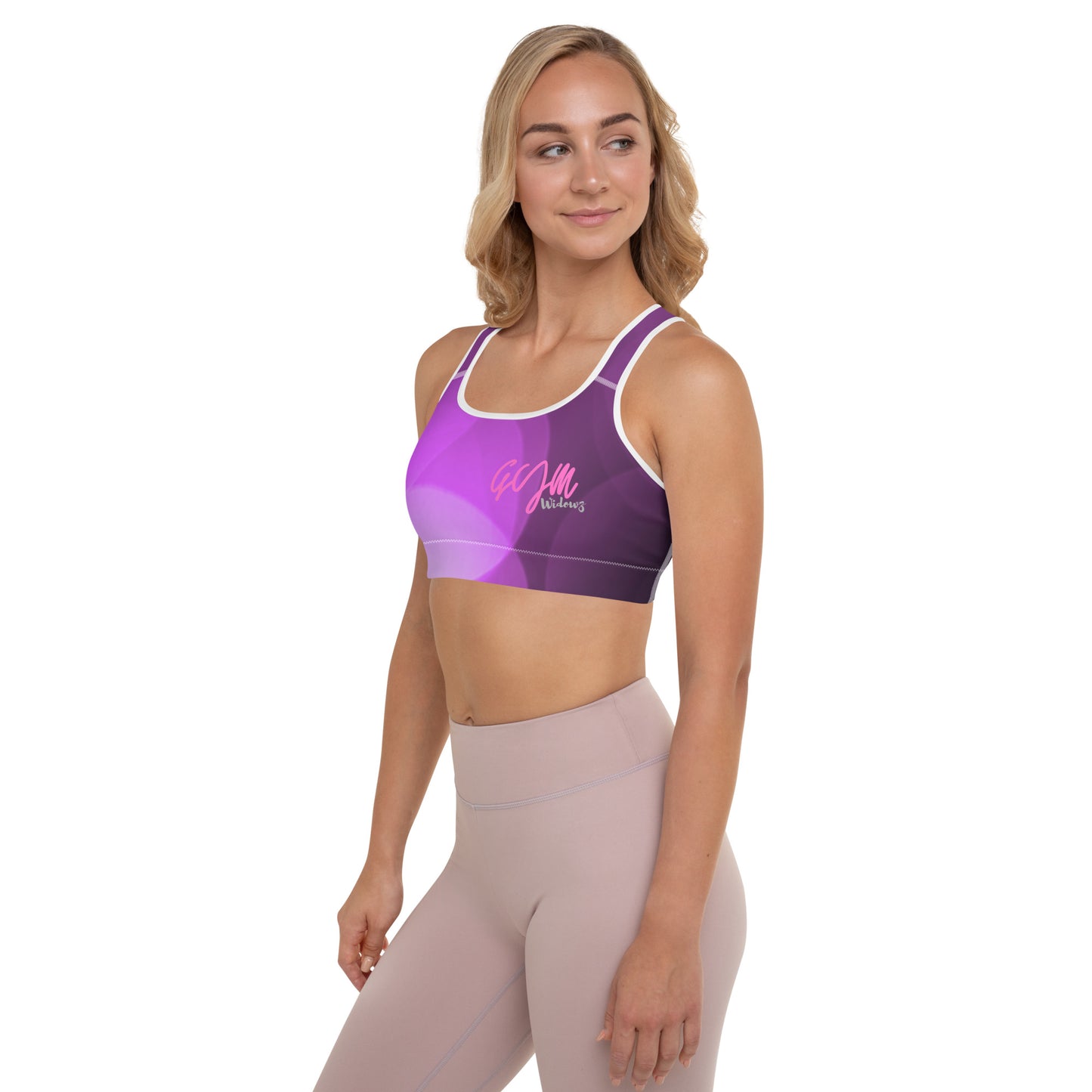GymWidowz Padded Sports Bra - Shades of Purple
