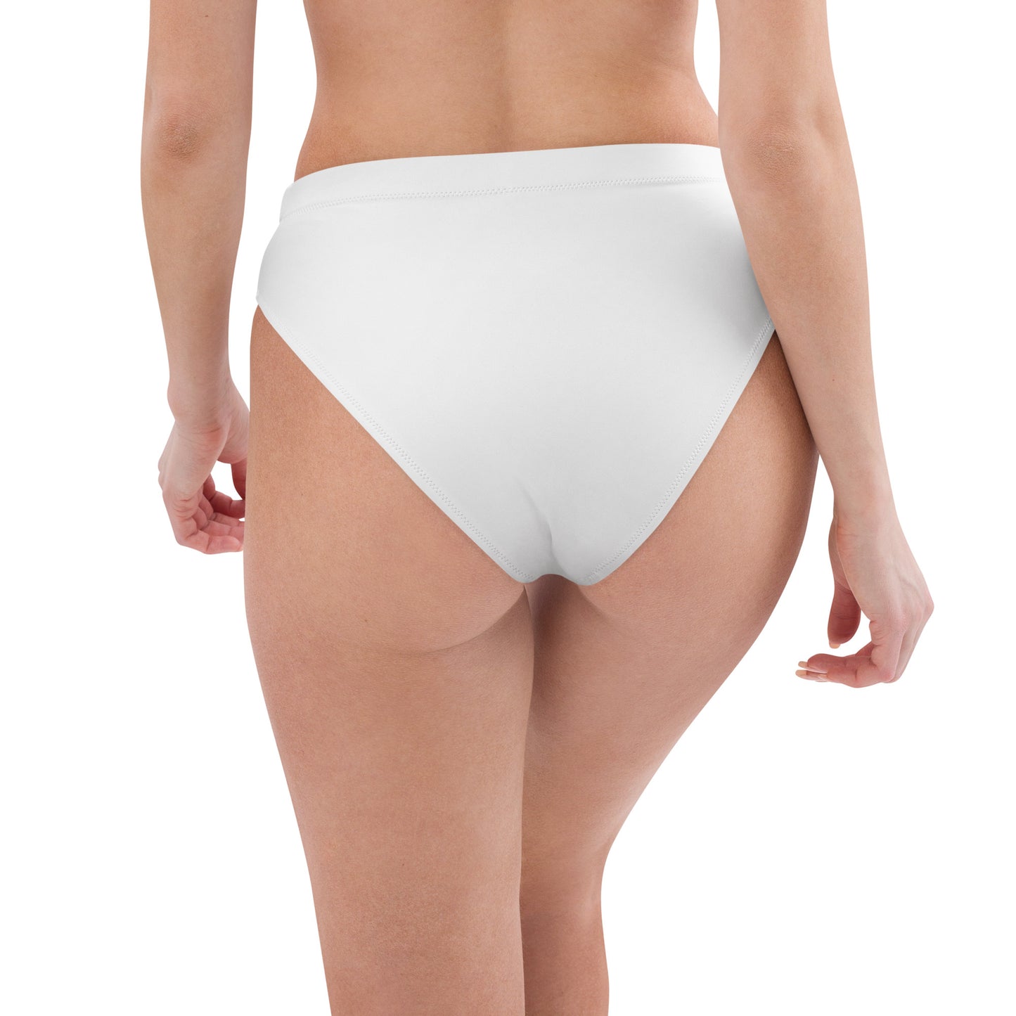 GymWidowz Recycled high-waisted bikini bottom - White