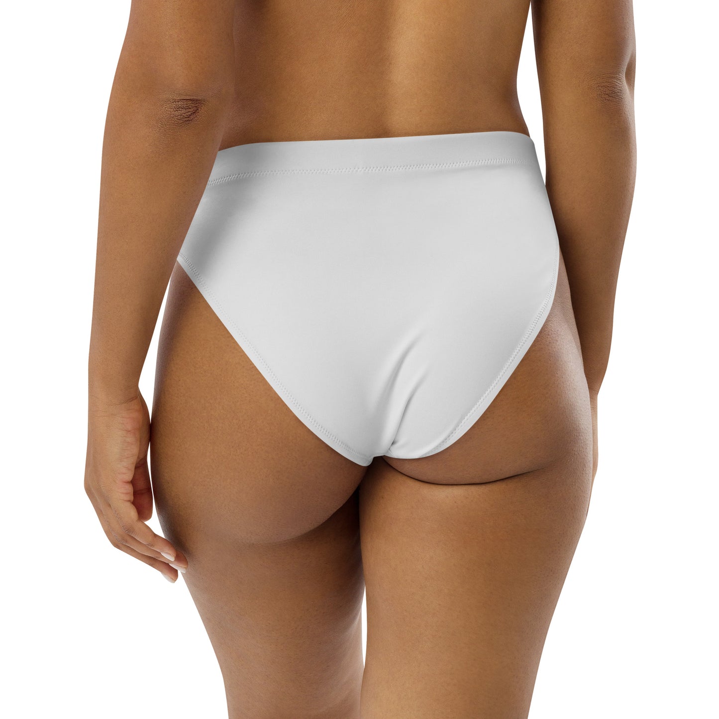 GymWidowz Recycled high-waisted bikini bottom - White
