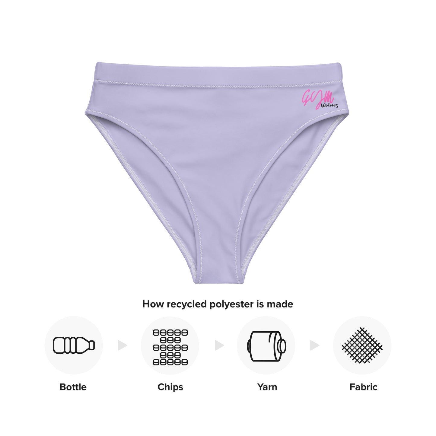 GymWidowz Recycled high-waisted bikini bottom - Lilac