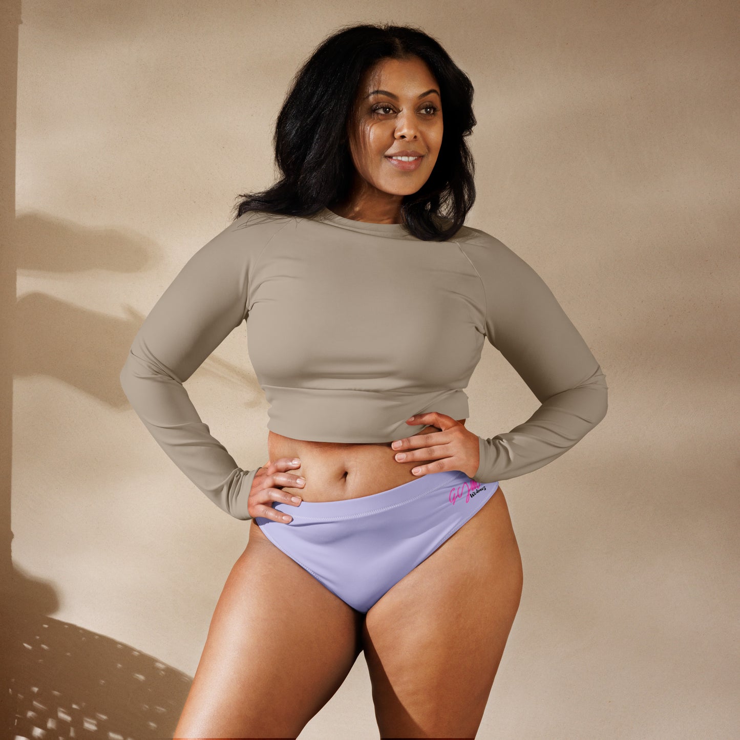 GymWidowz Recycled high-waisted bikini bottom - Lilac