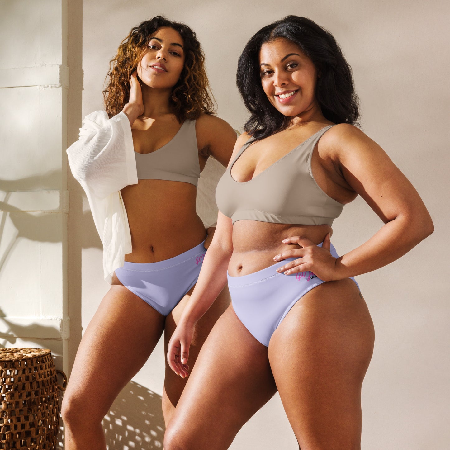 GymWidowz Recycled high-waisted bikini bottom - Lilac