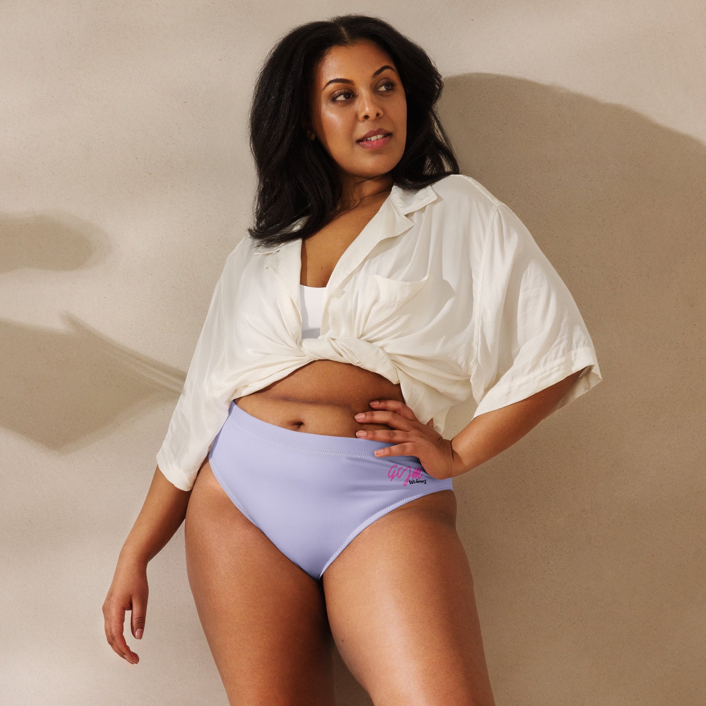 GymWidowz Recycled high-waisted bikini bottom - Lilac