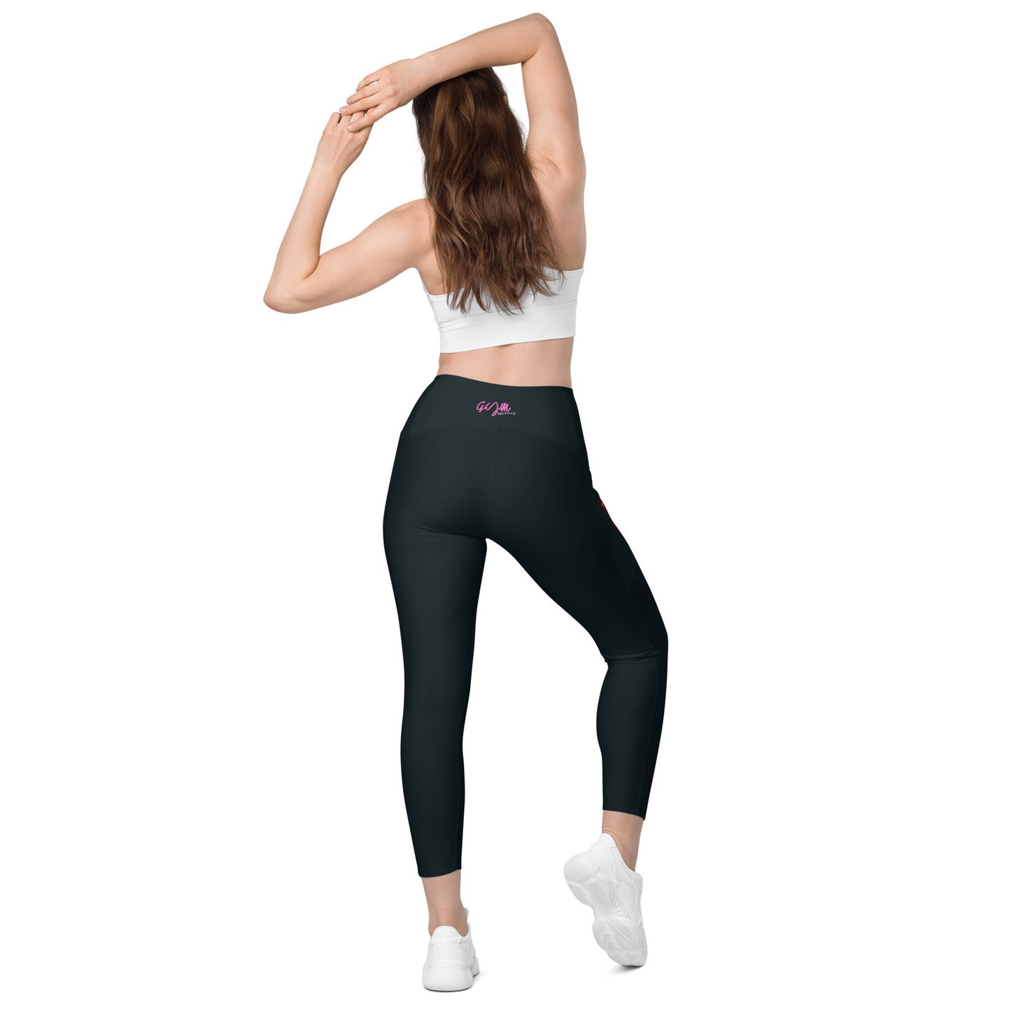 GymWidowz Leggings with pockets - Burning Heart