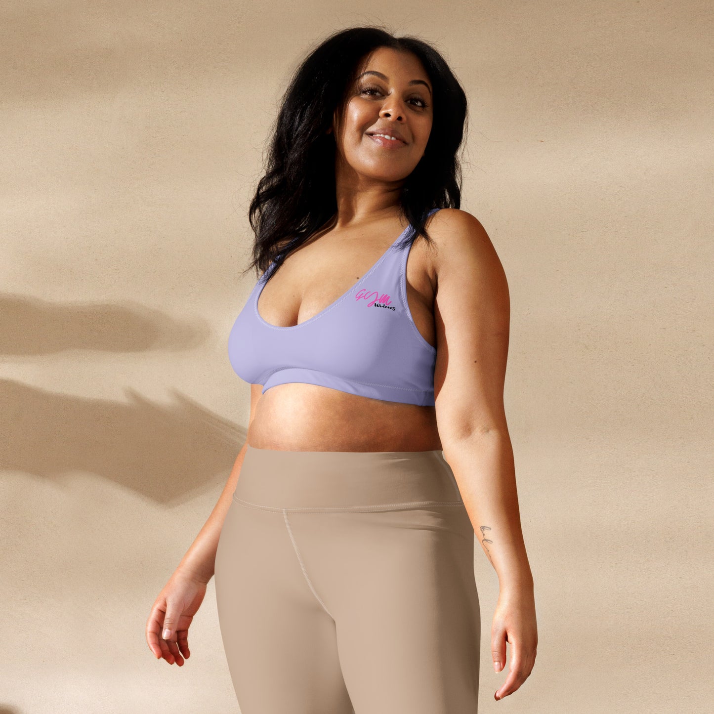 GymWidowz Recycled padded bikini top - Lilac