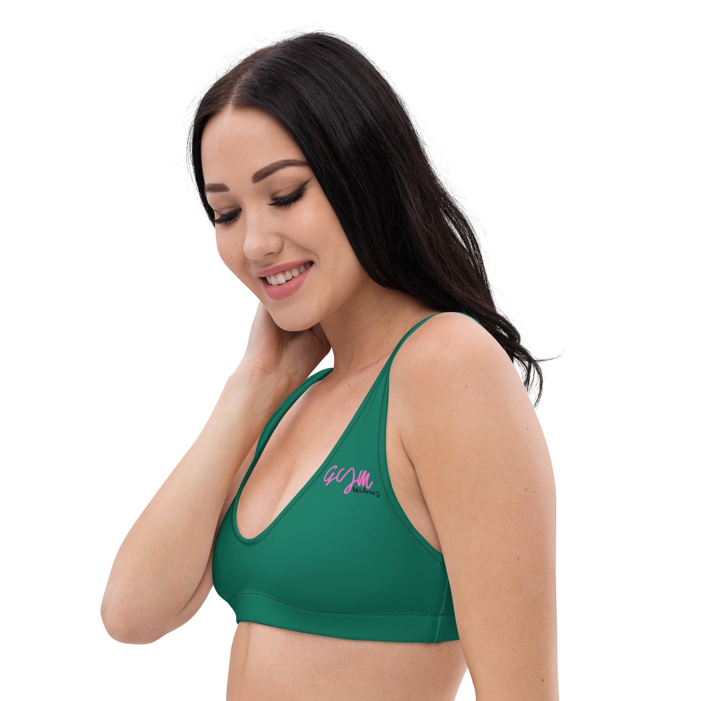 GymWidowz Recycled padded bikini top - Green