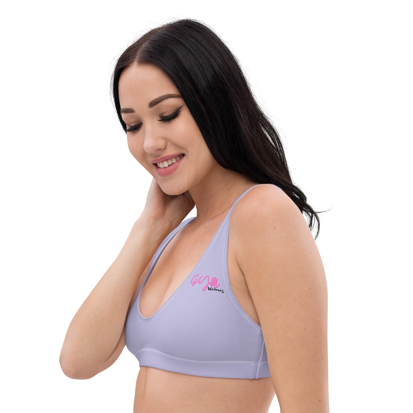 GymWidowz Recycled padded bikini top - Lilac