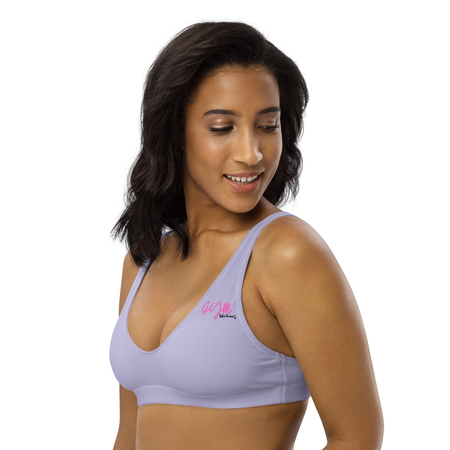 GymWidowz Recycled padded bikini top - Lilac