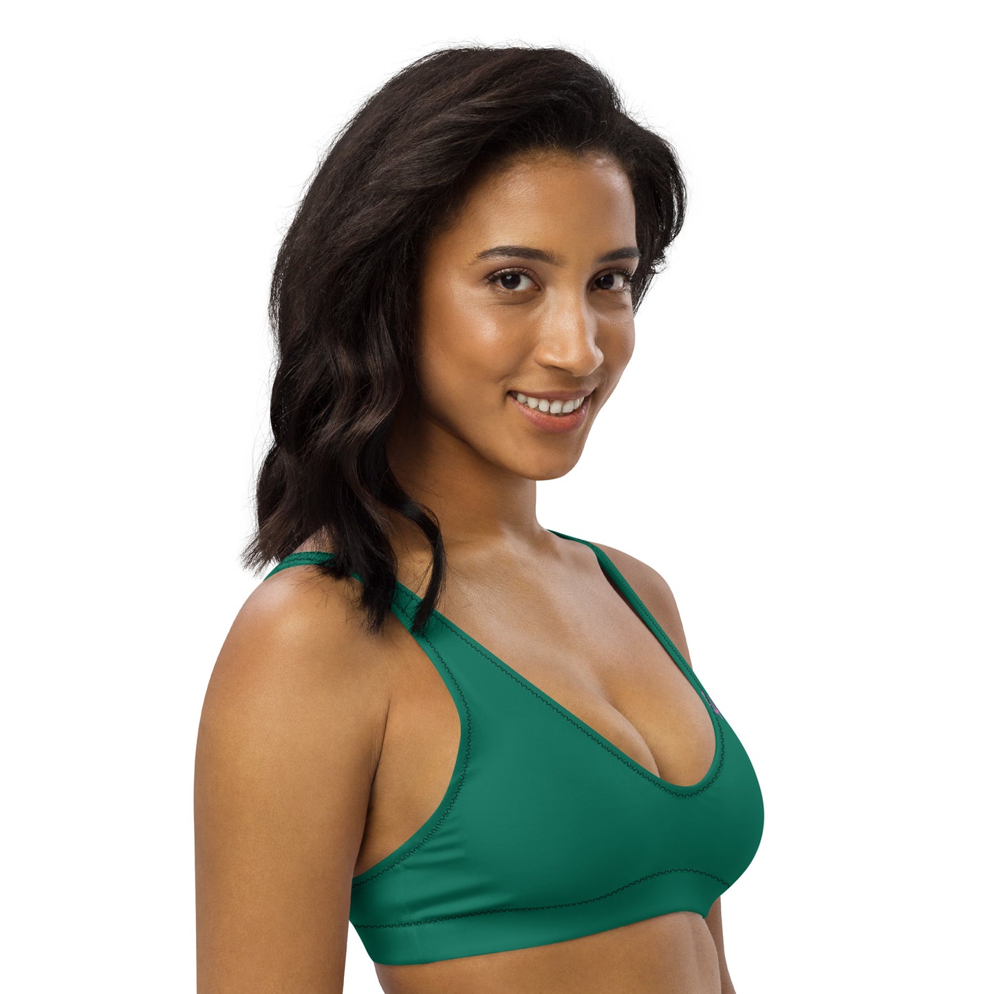 GymWidowz Recycled padded bikini top - Green