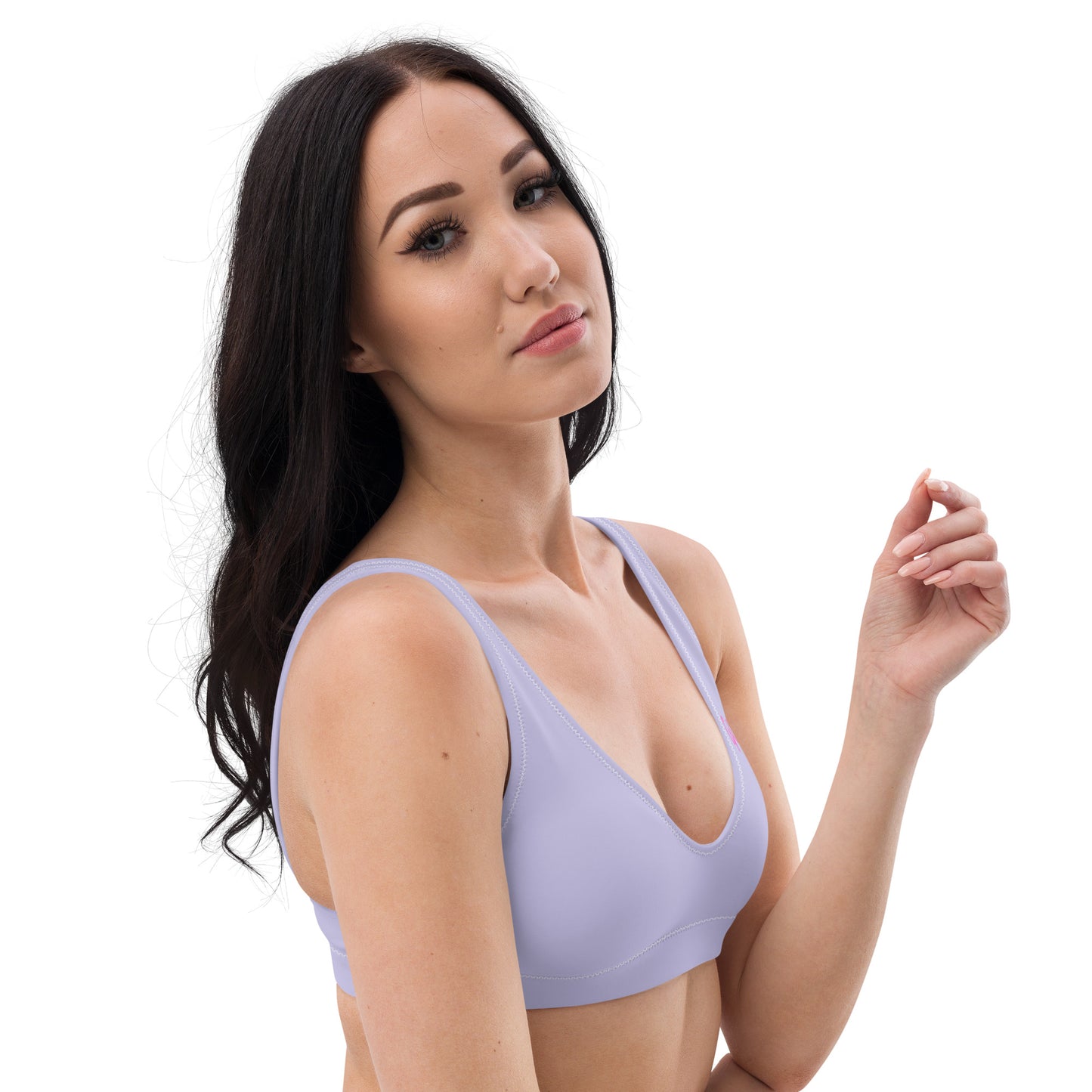 GymWidowz Recycled padded bikini top - Lilac