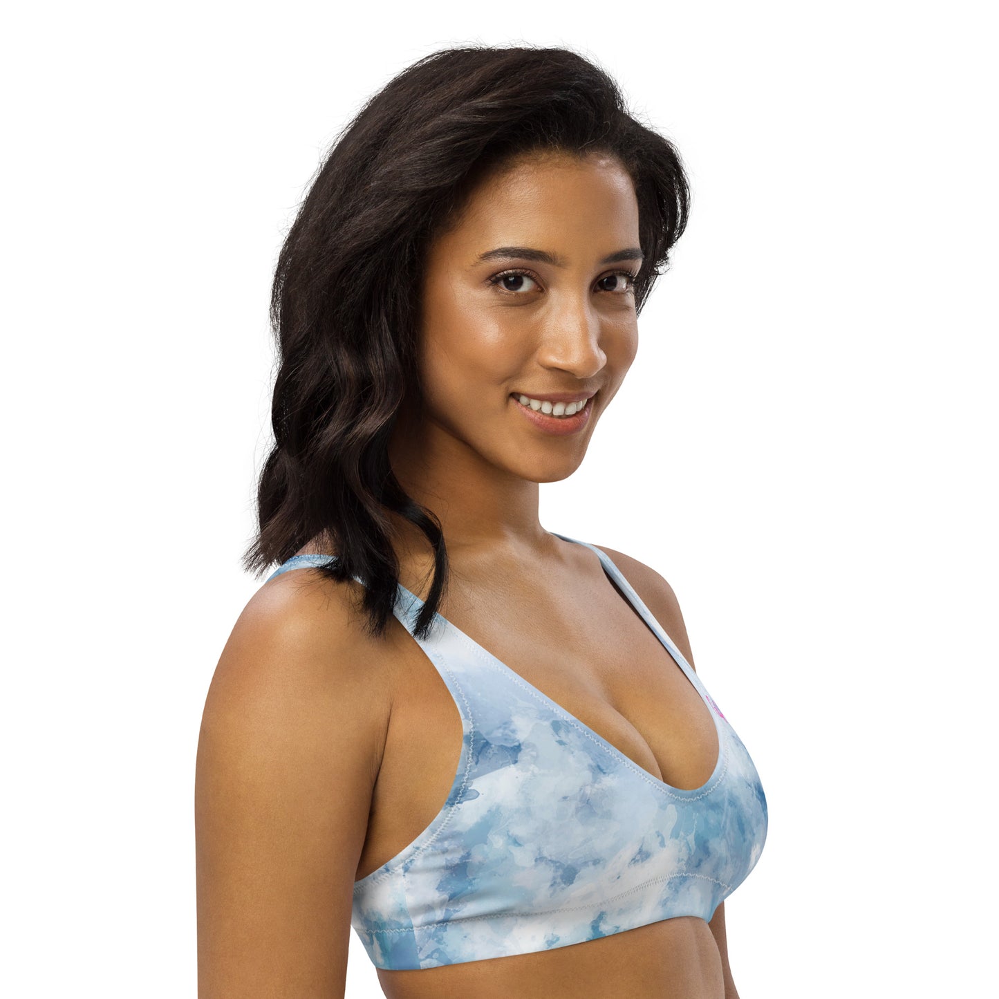 GymWidowz Recycled padded bikini top - Watercolour
