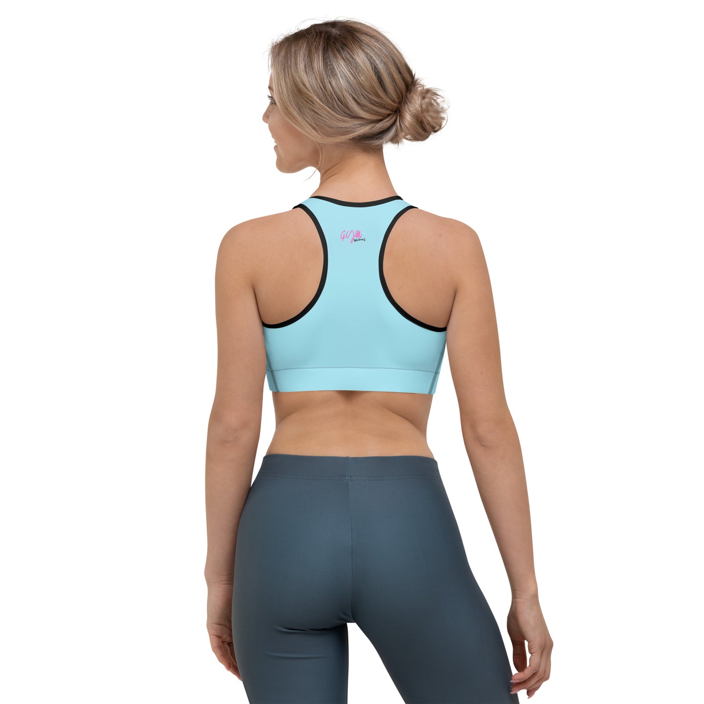 GymWidowz Sports bra - Light Blue