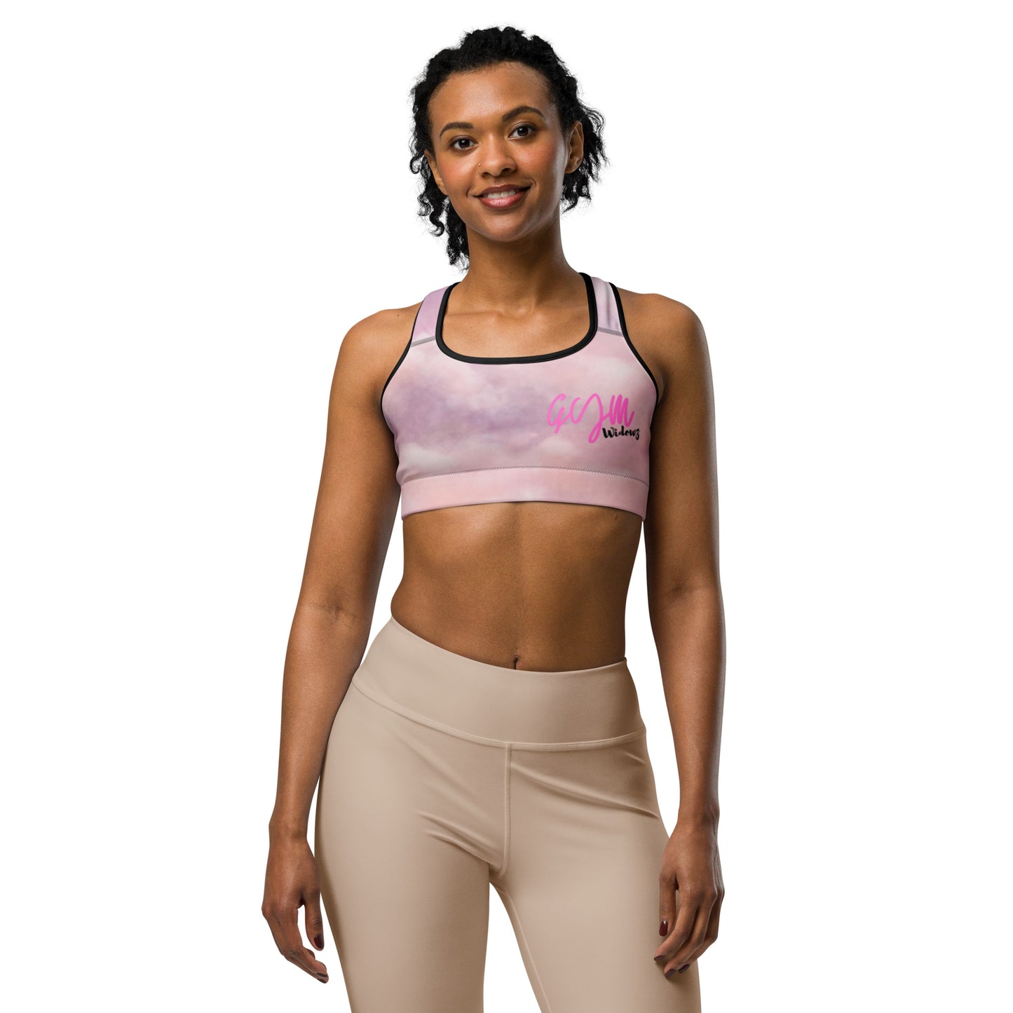 GymWidowz Sports bra - Clouds