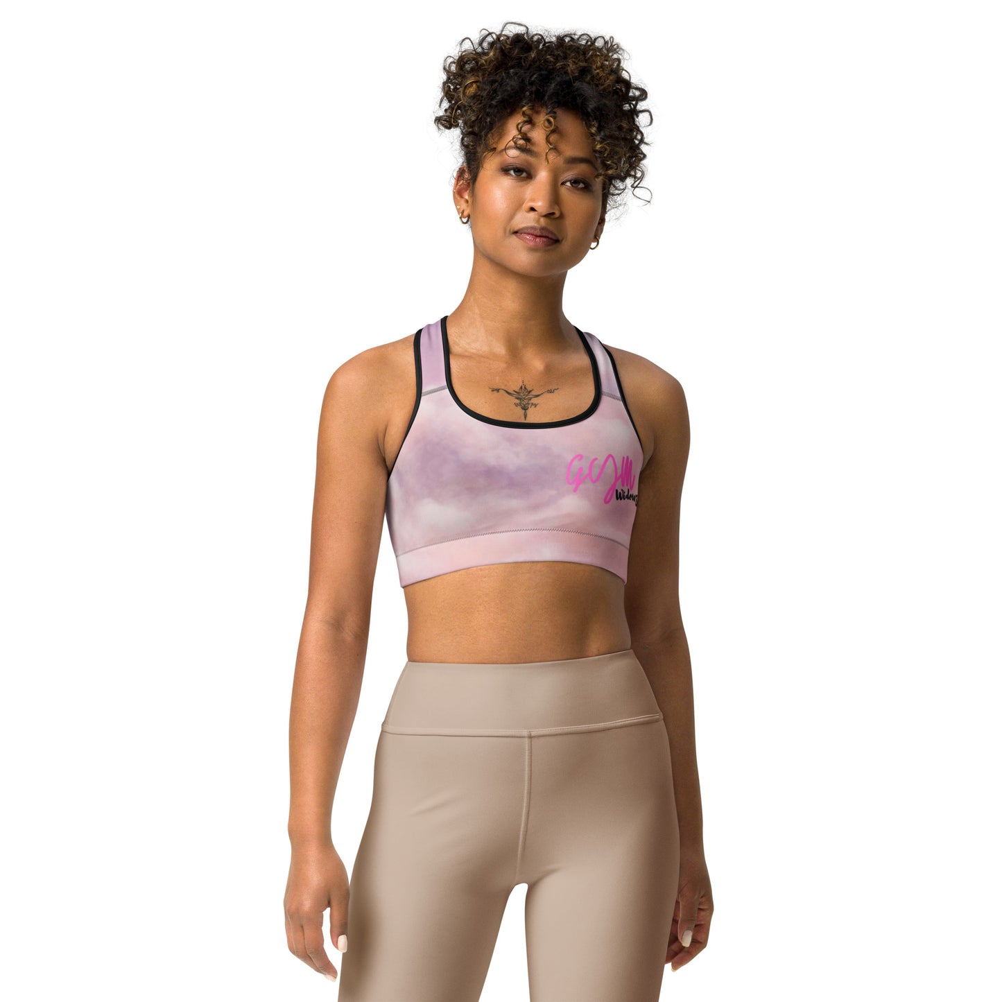 GymWidowz Sports bra - Clouds