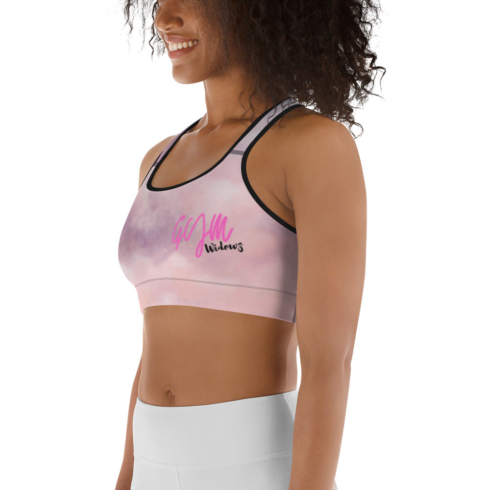 GymWidowz Sports bra - Clouds