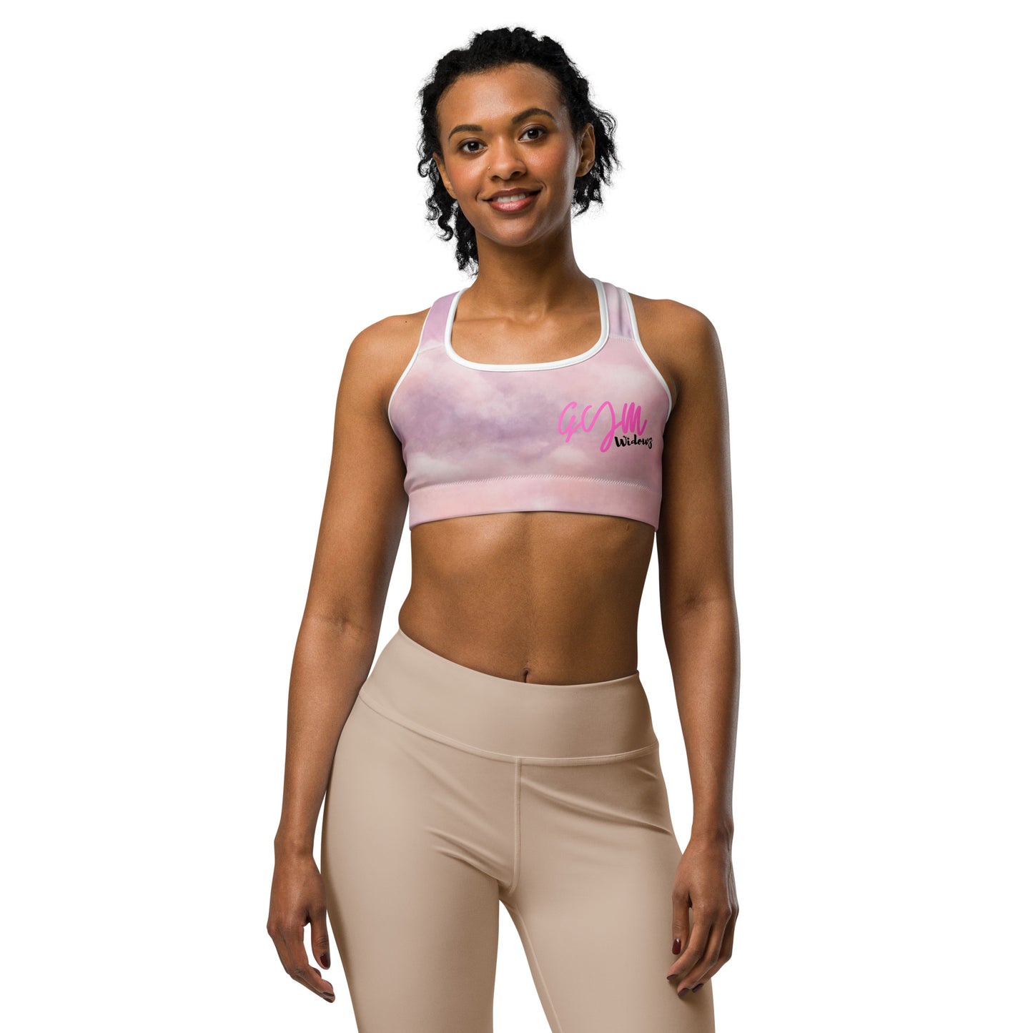 GymWidowz Sports bra - Clouds