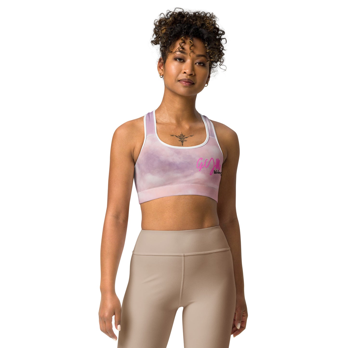 GymWidowz Sports bra - Clouds
