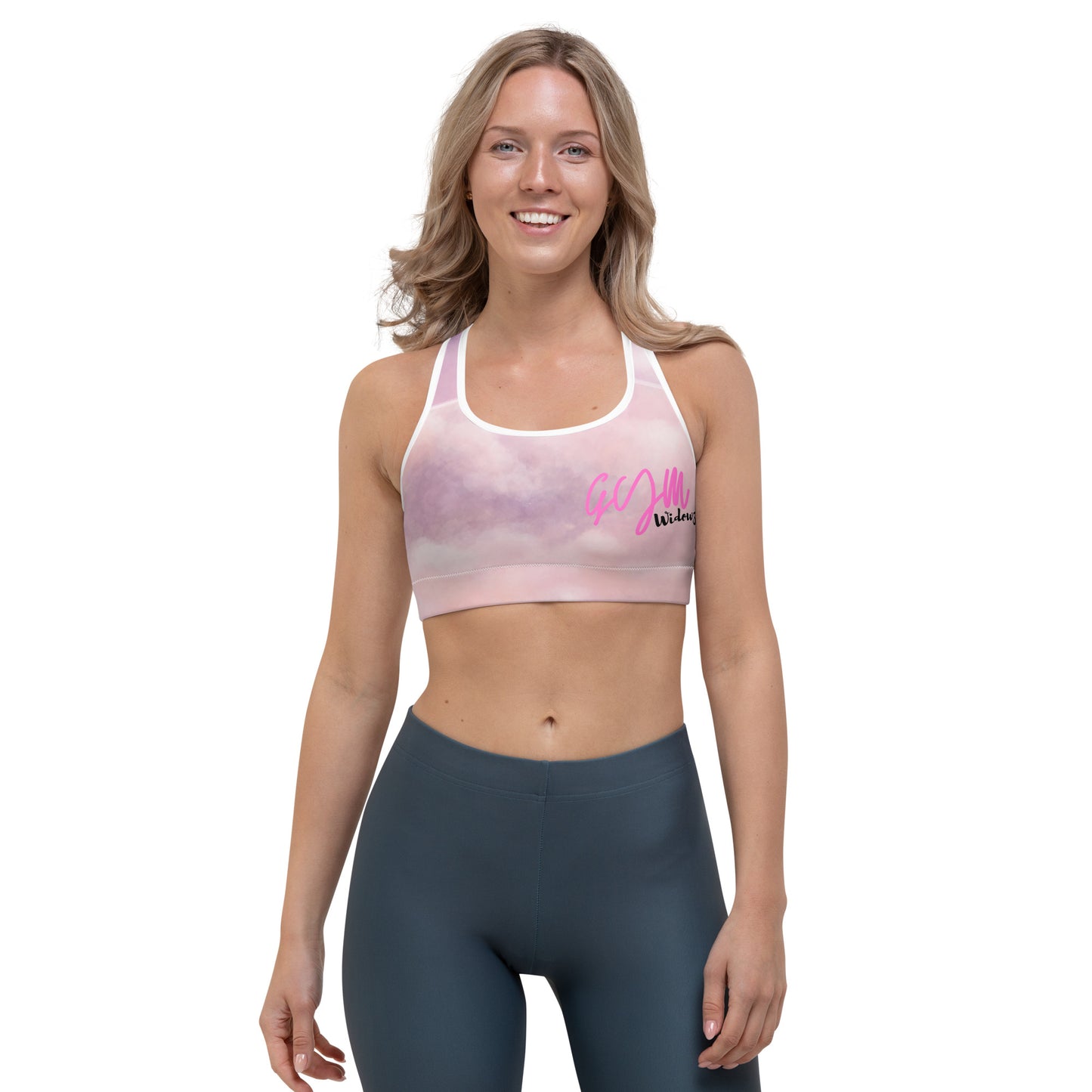 GymWidowz Sports bra - Clouds