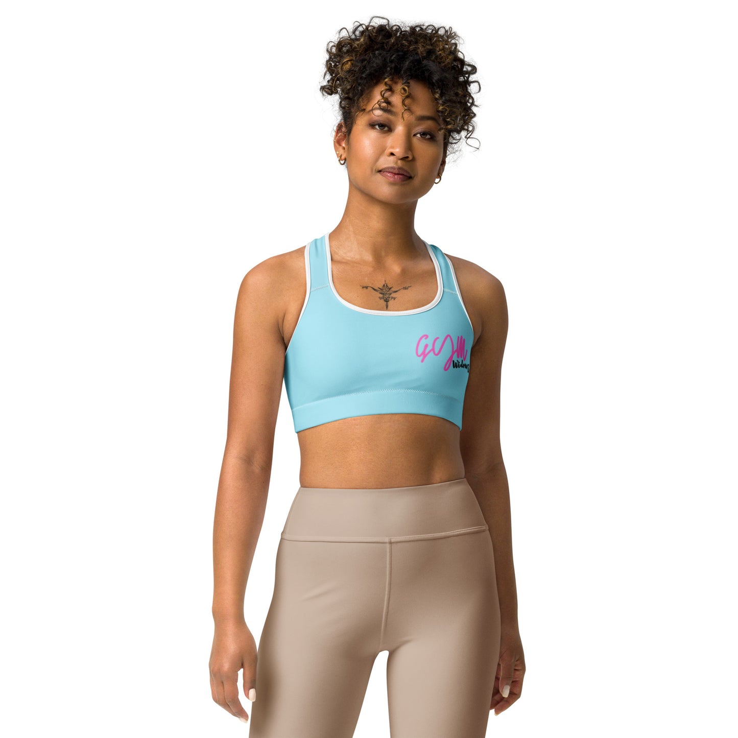 GymWidowz Sports bra - Light Blue