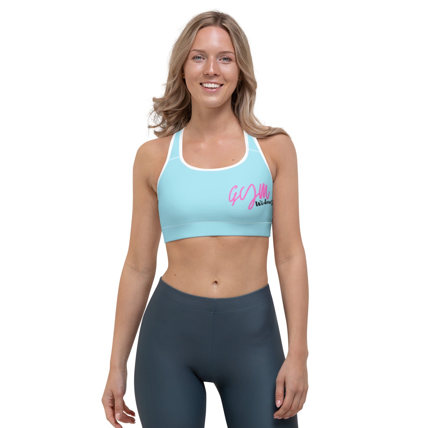 GymWidowz Sports bra - Light Blue