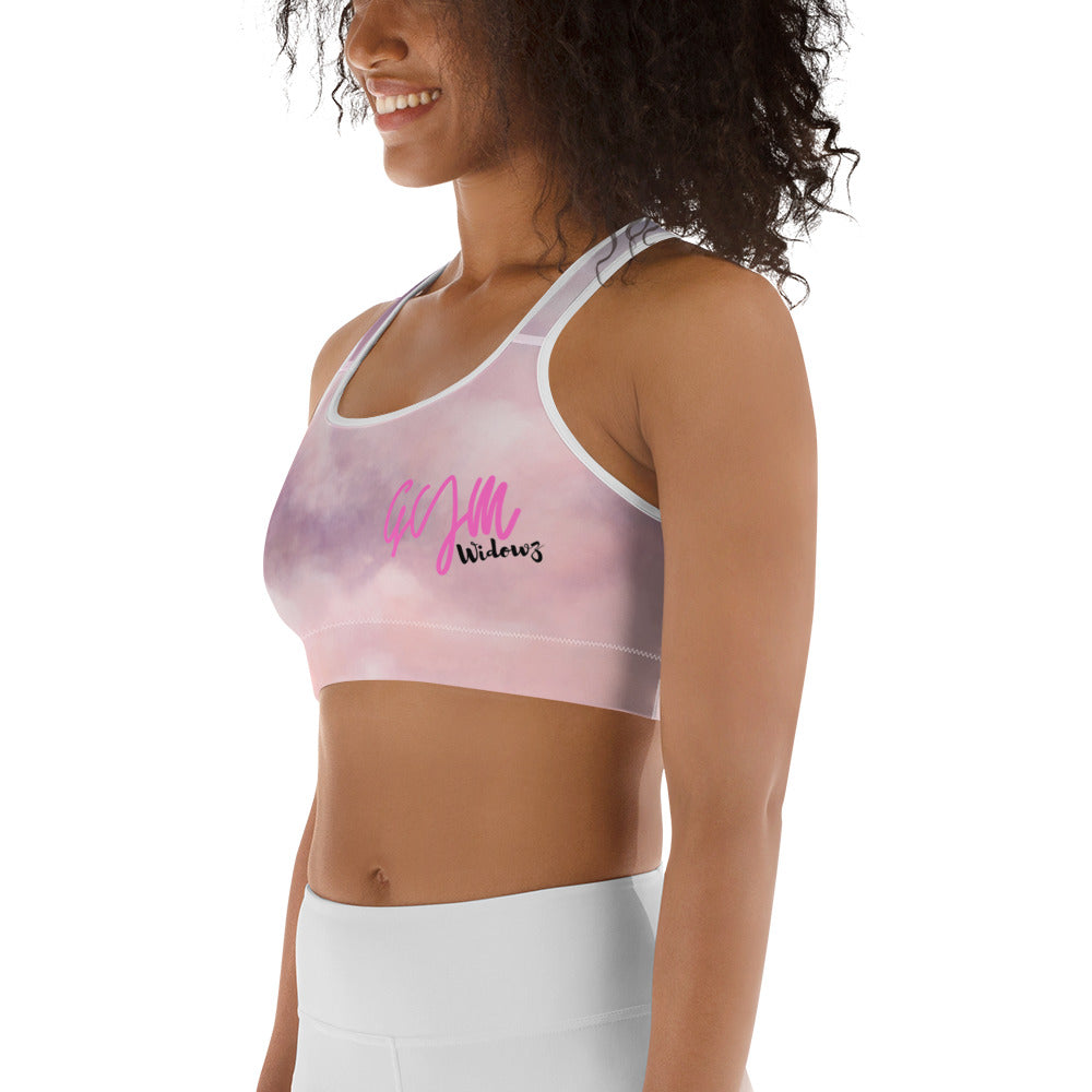 GymWidowz Sports bra - Clouds