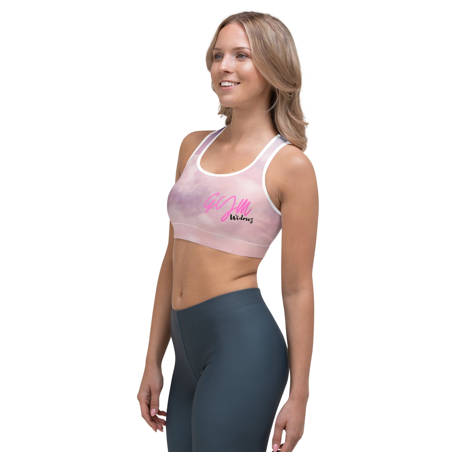 GymWidowz Sports bra - Clouds
