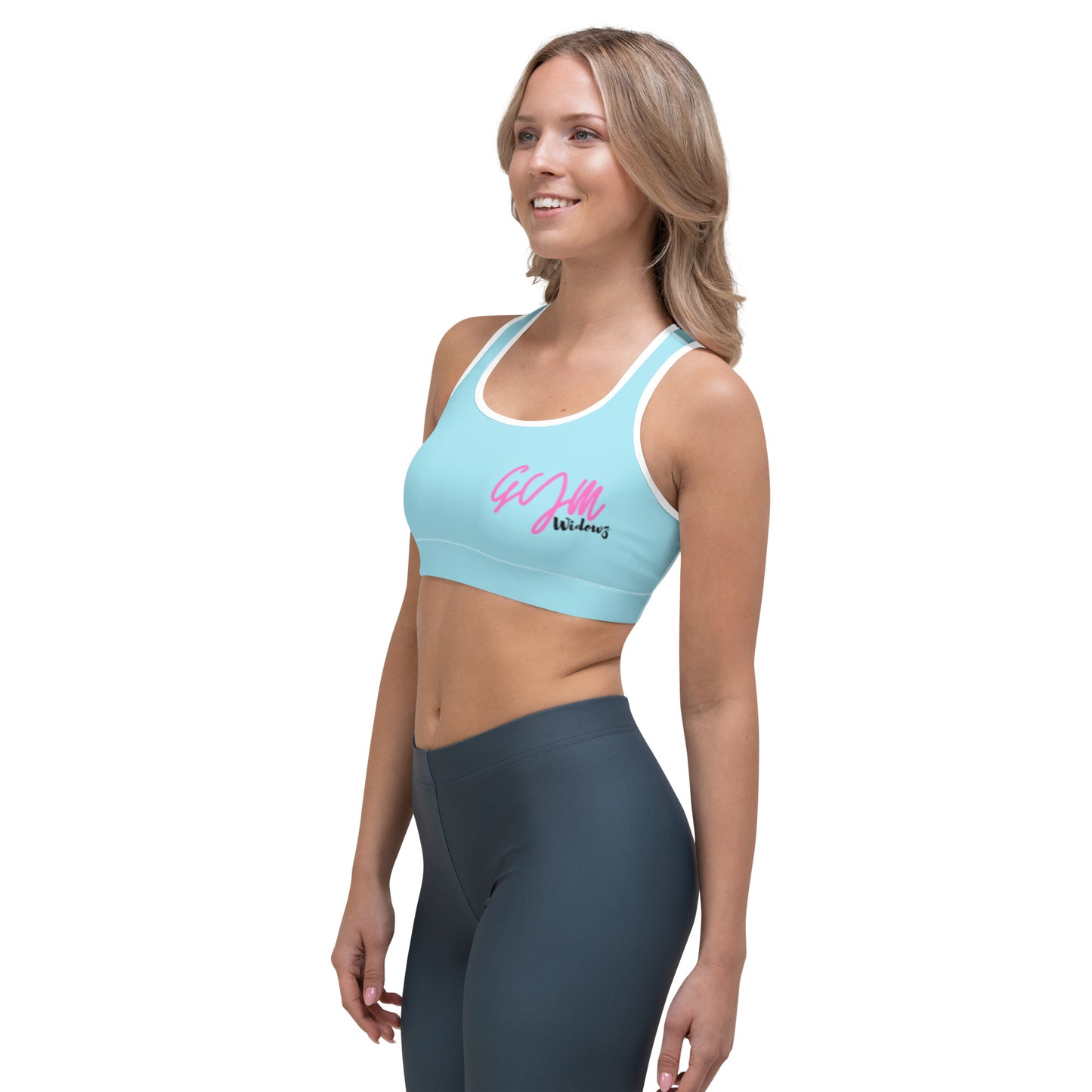 GymWidowz Sports bra - Light Blue