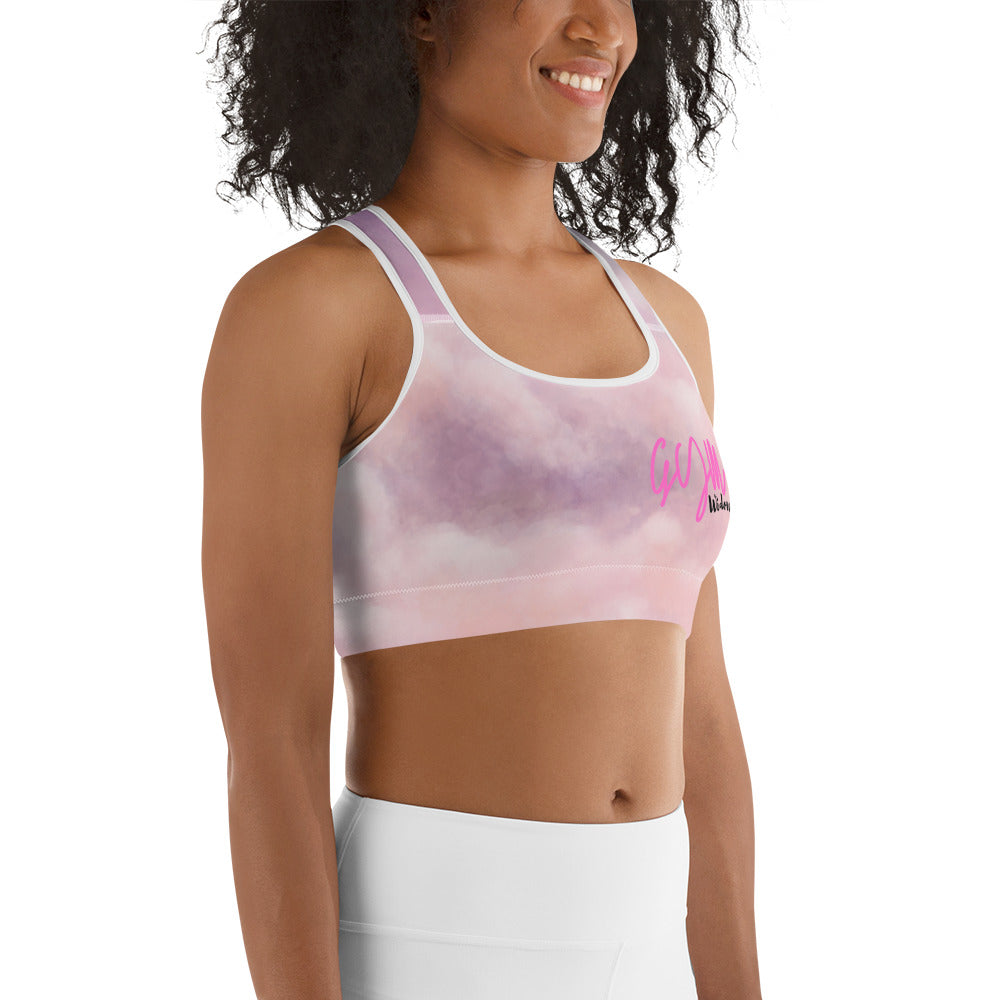 GymWidowz Sports bra - Clouds